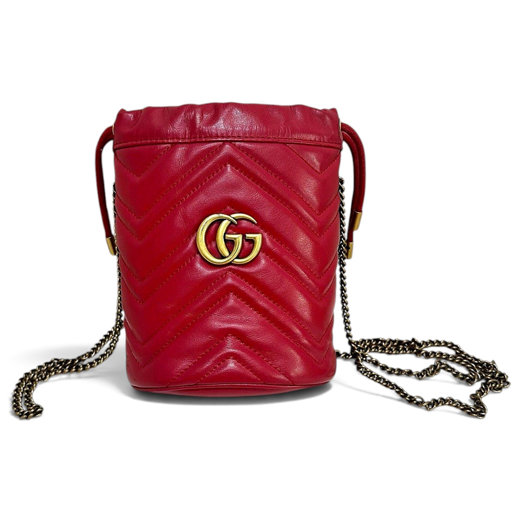 GG Marmont Chain Bucket leather bag