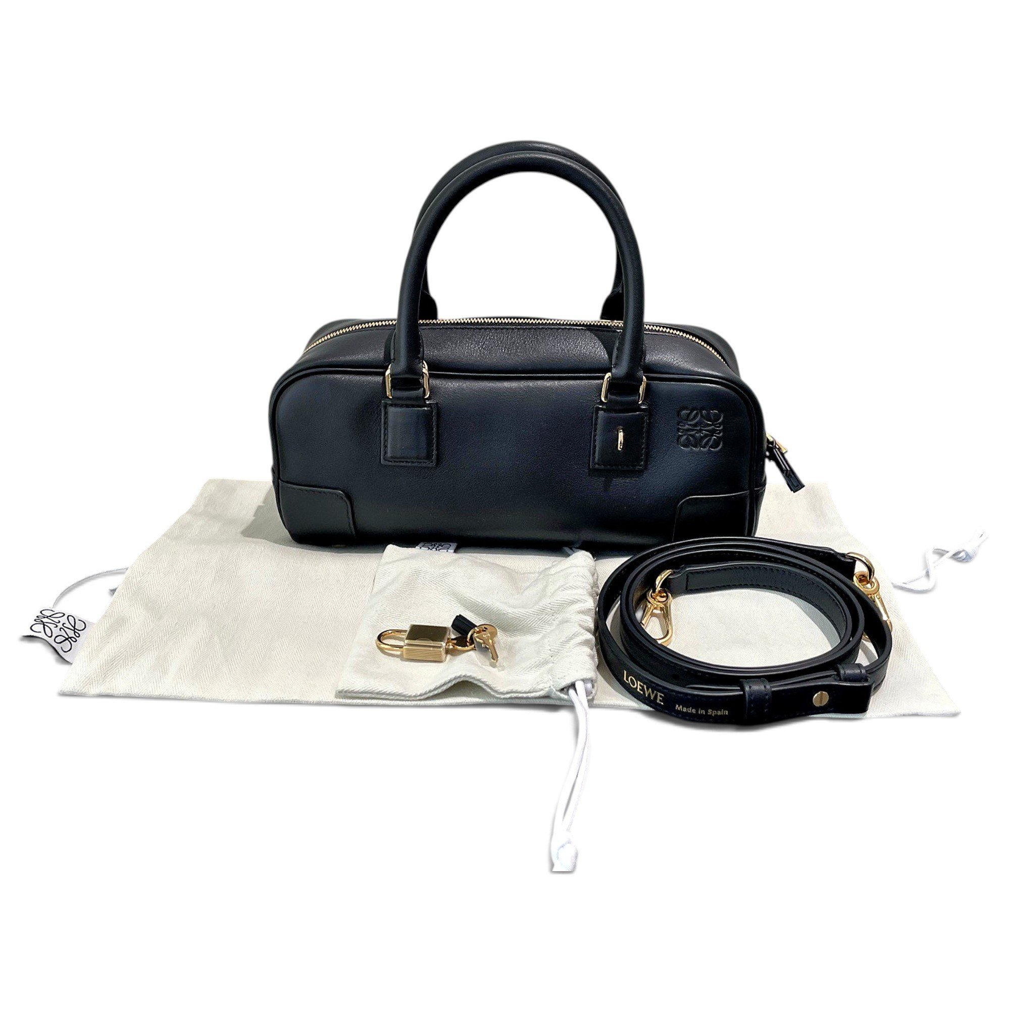 Loewe Amazona leather bowling bag