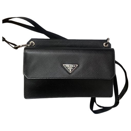 Etiquette leather clutch bag