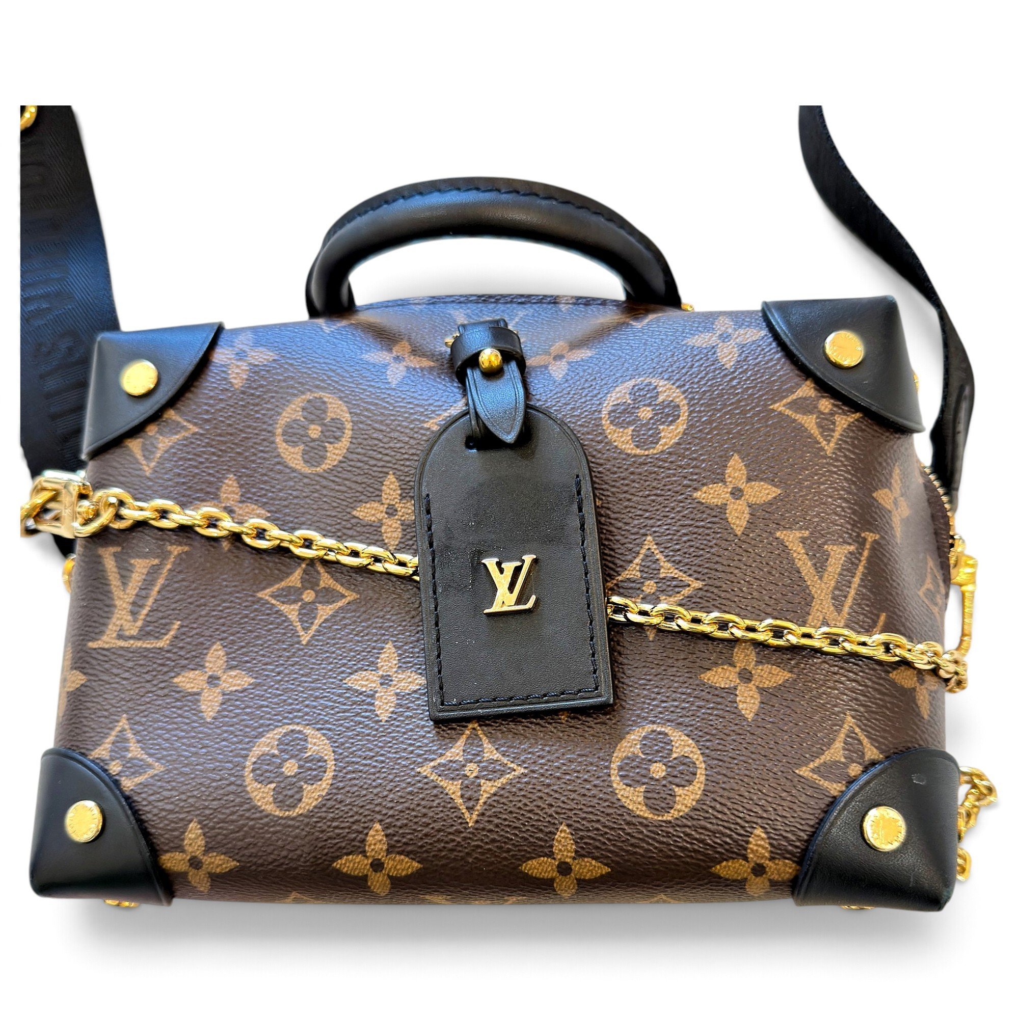 Side Trunk leather crossbody bag