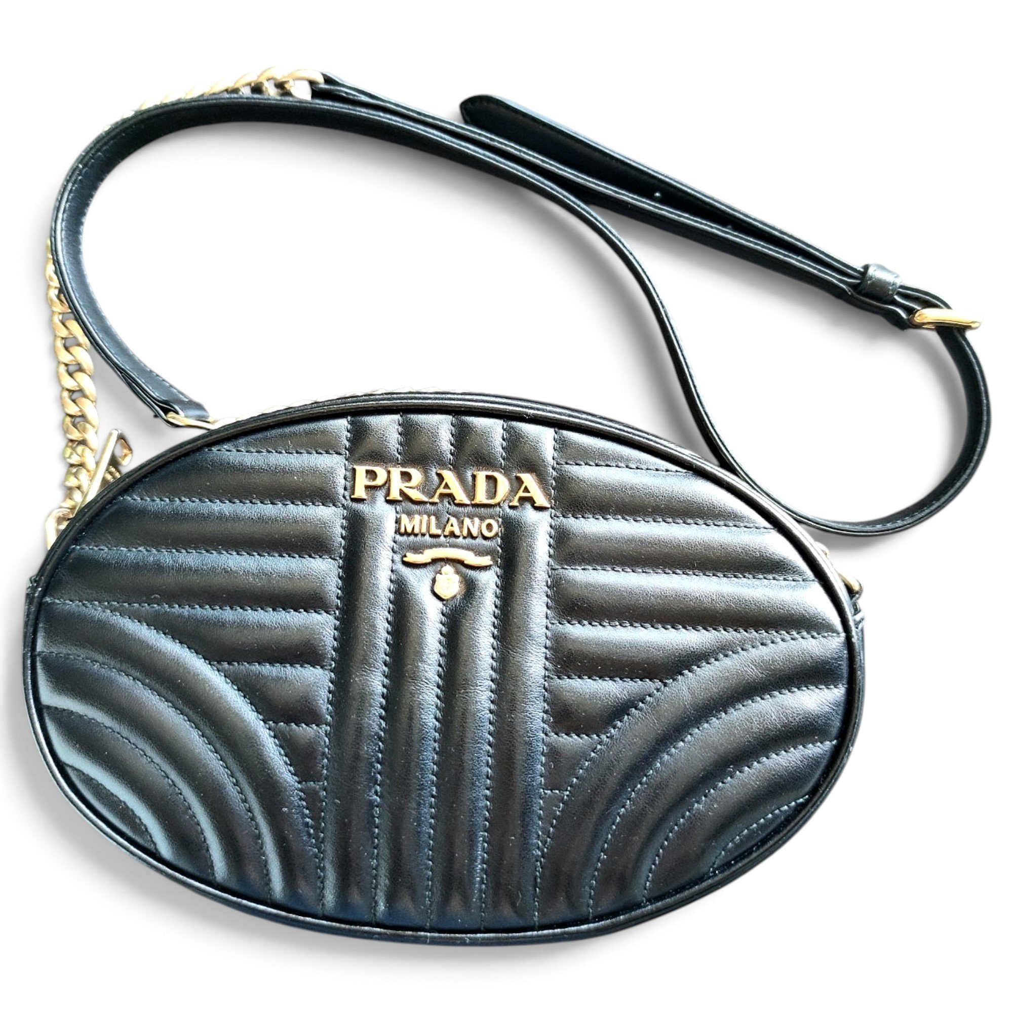Diagramme leather crossbody bag