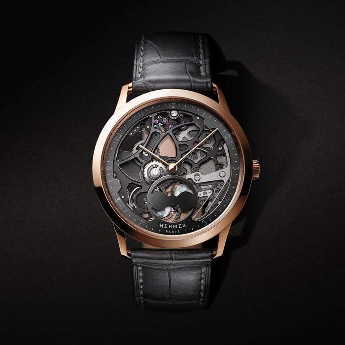 Montre Slim d'Hermès Squelette, 39,5 mm