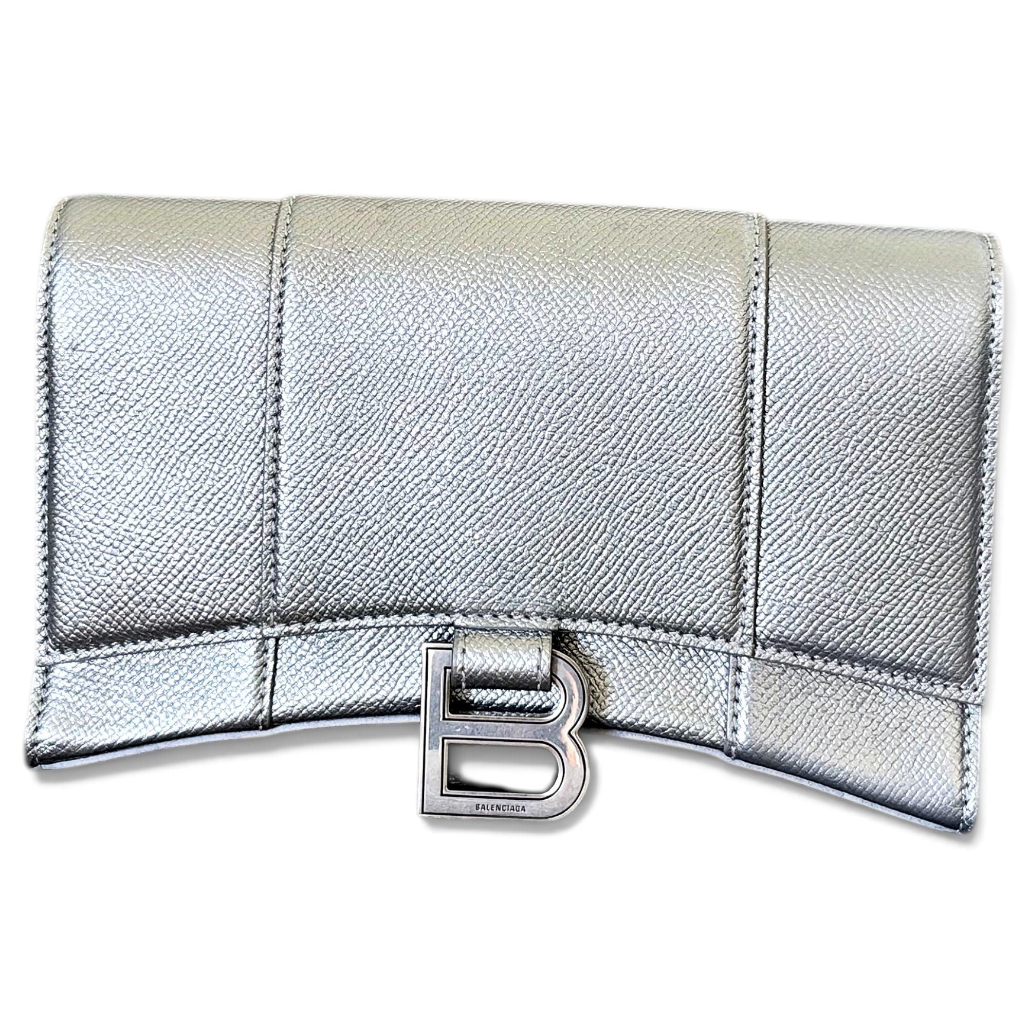 Hourglass leather crossbody bag