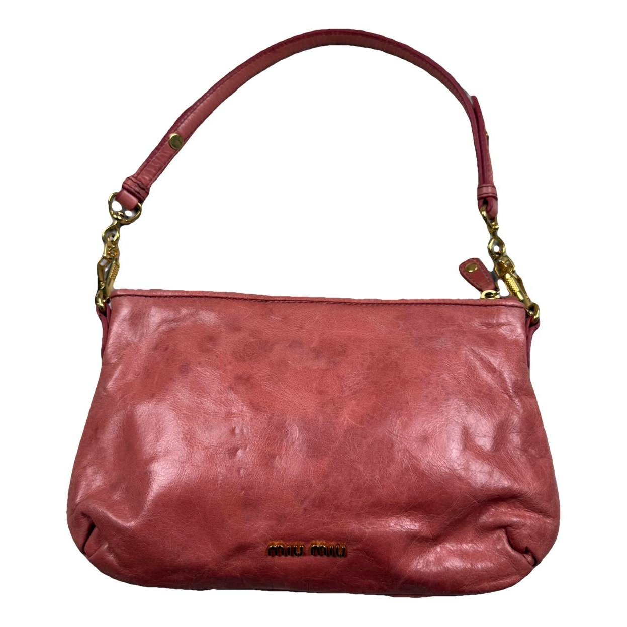 Miu Crystal leather handbag