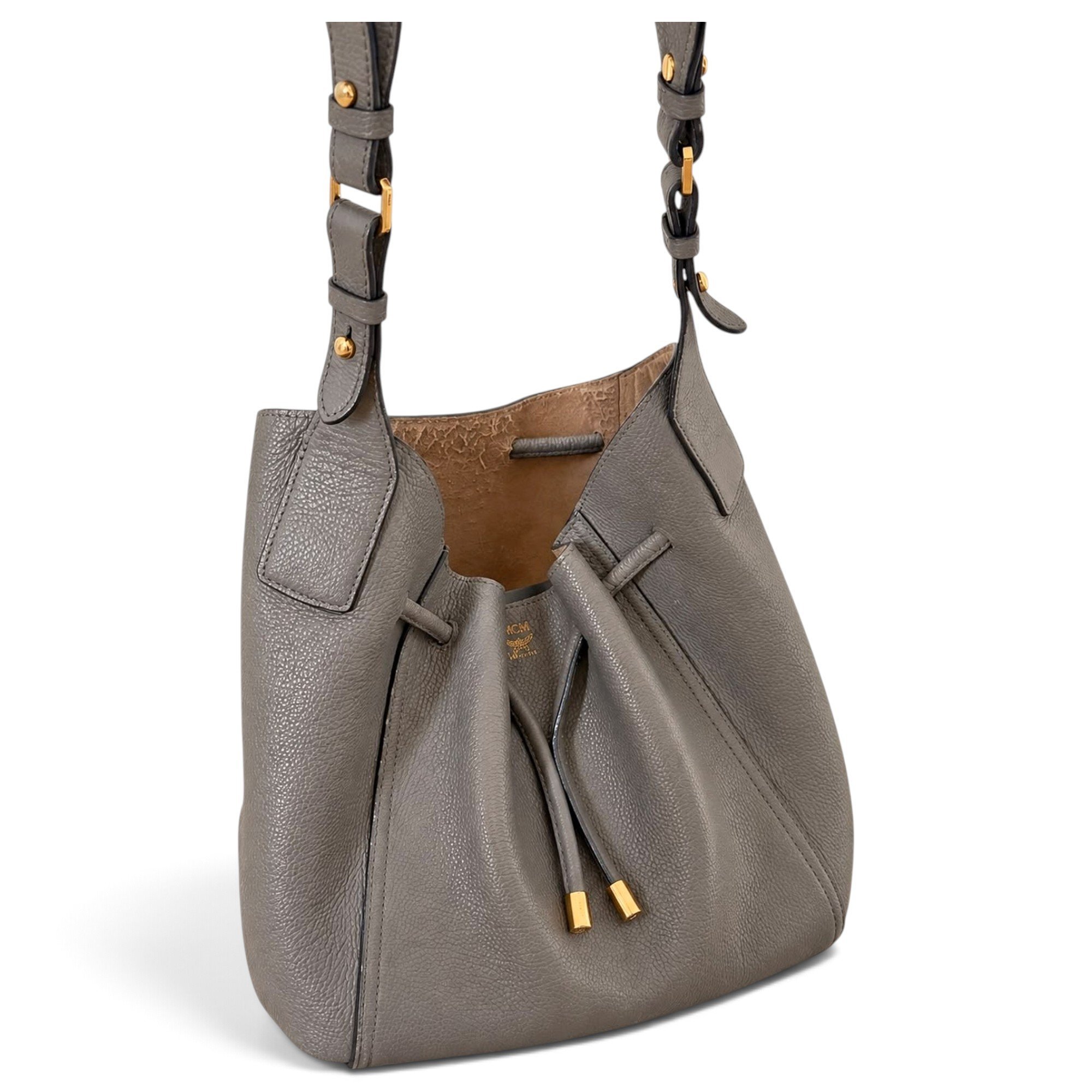 MCM Heritage Drawstring leather handbag