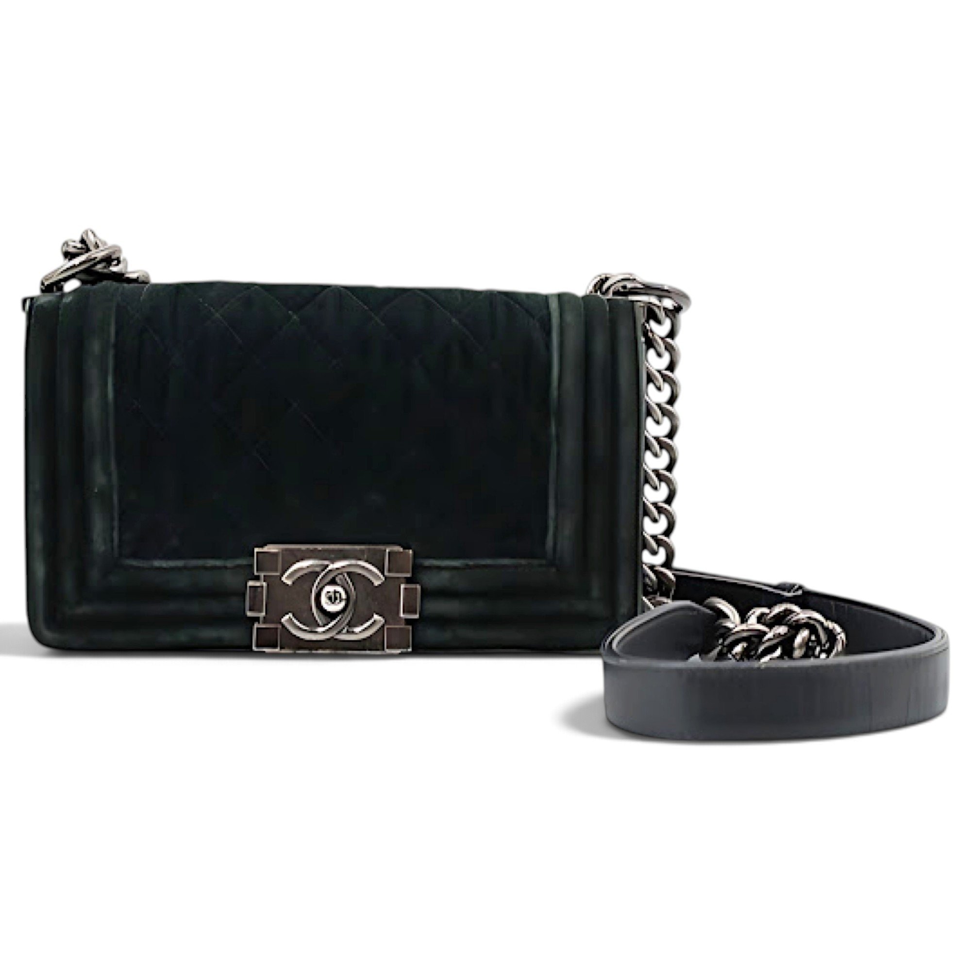 Boy velvet handbag