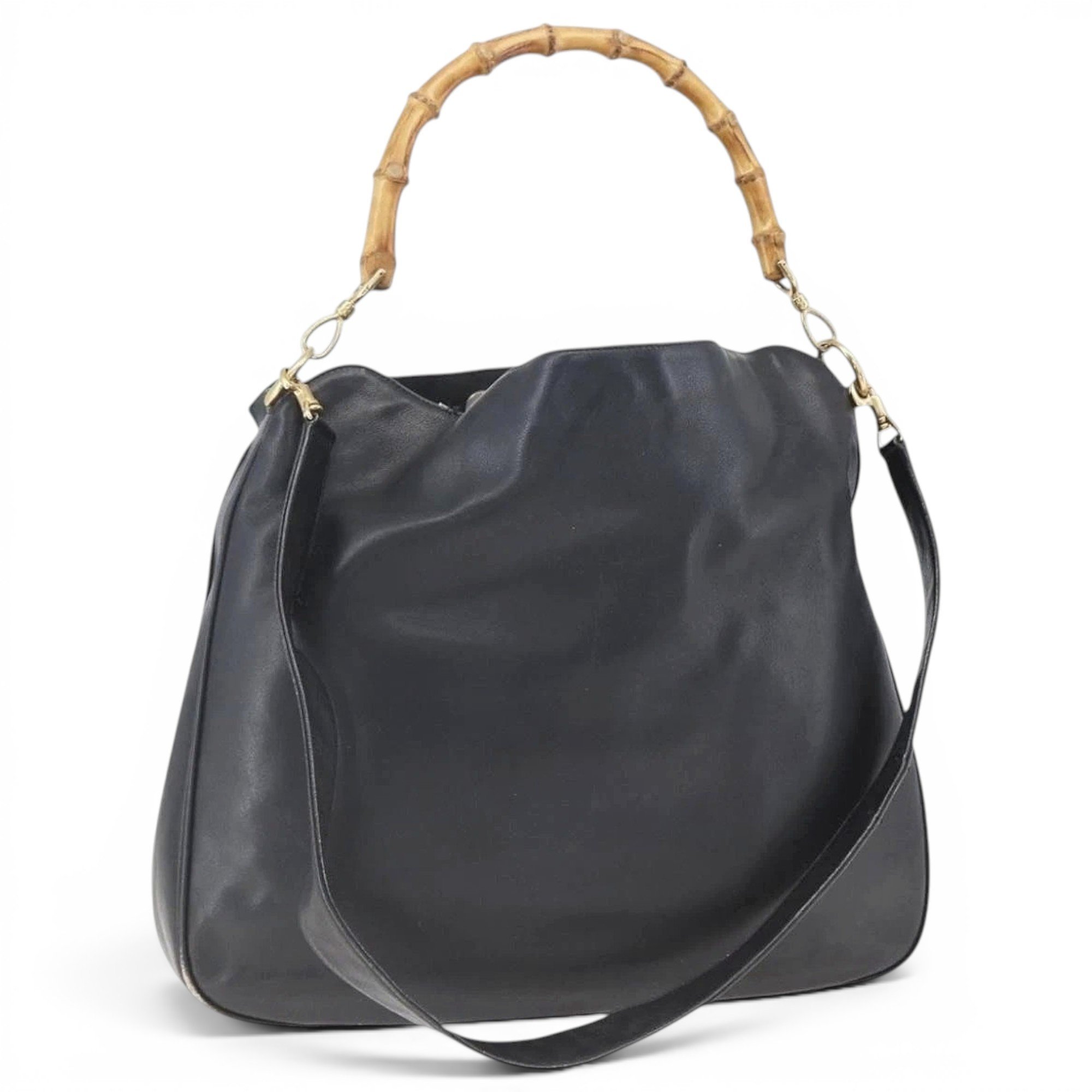 Bamboo leather handbag