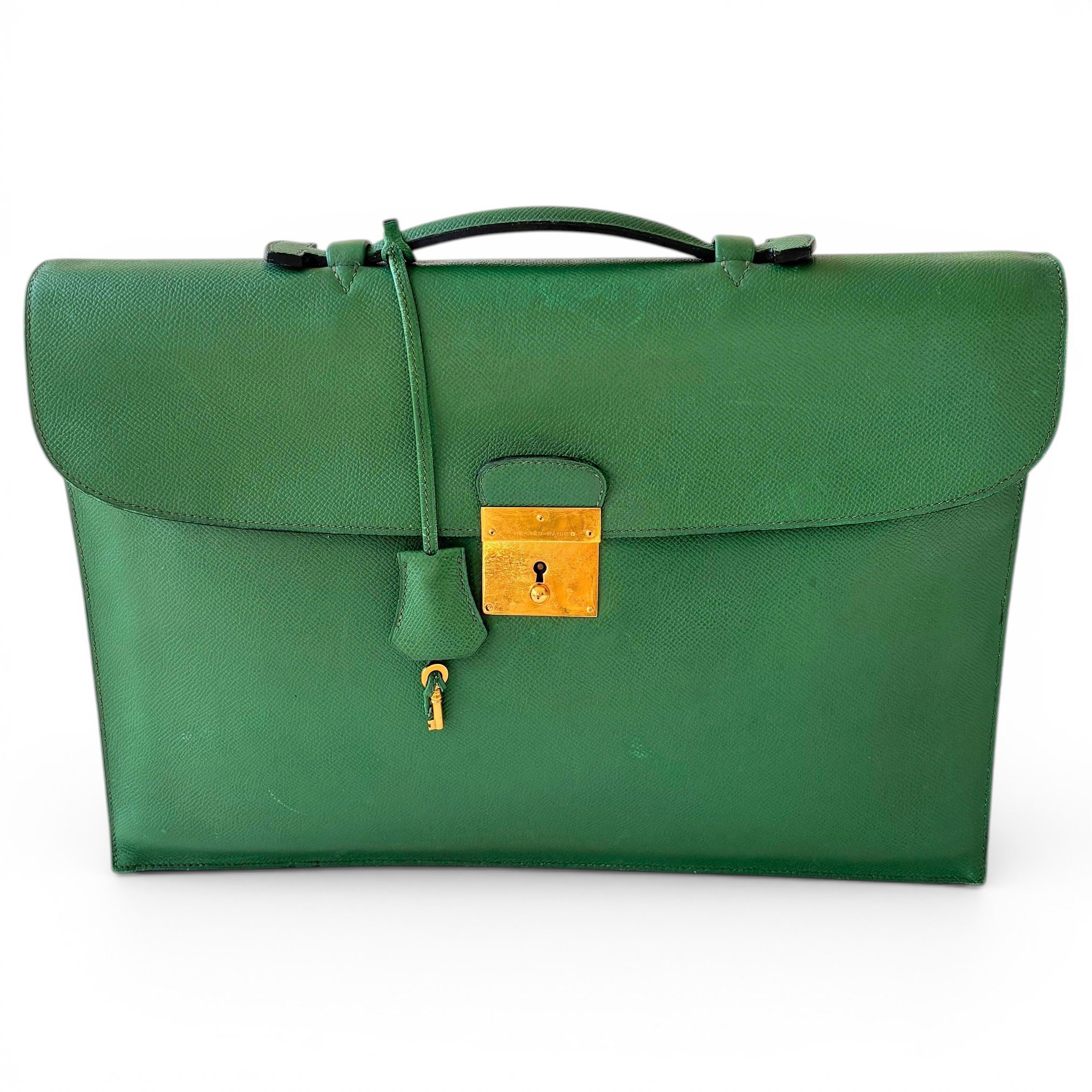 Hermes Courchevel Leather Handbag 1994