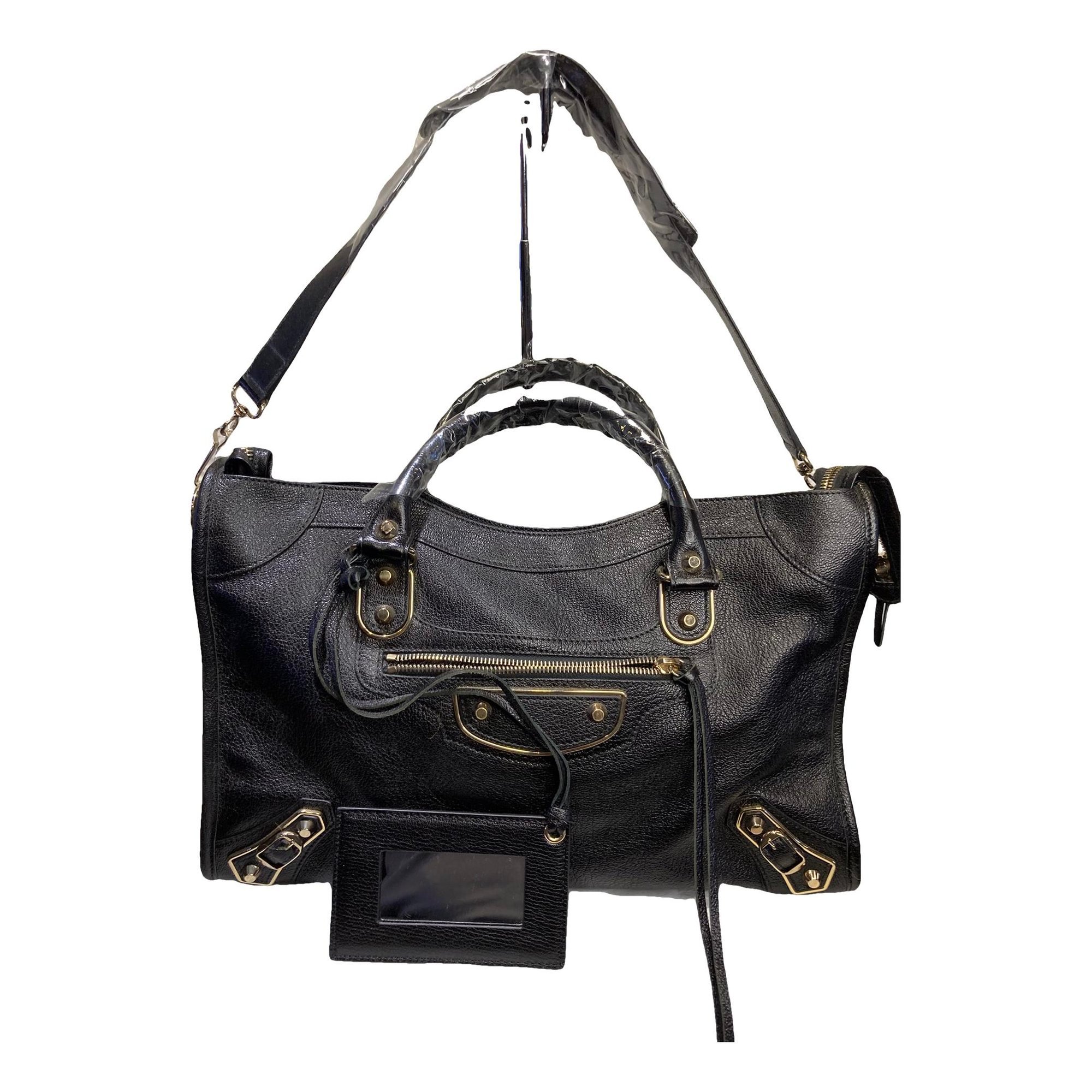 Classic Metalic leather handbag