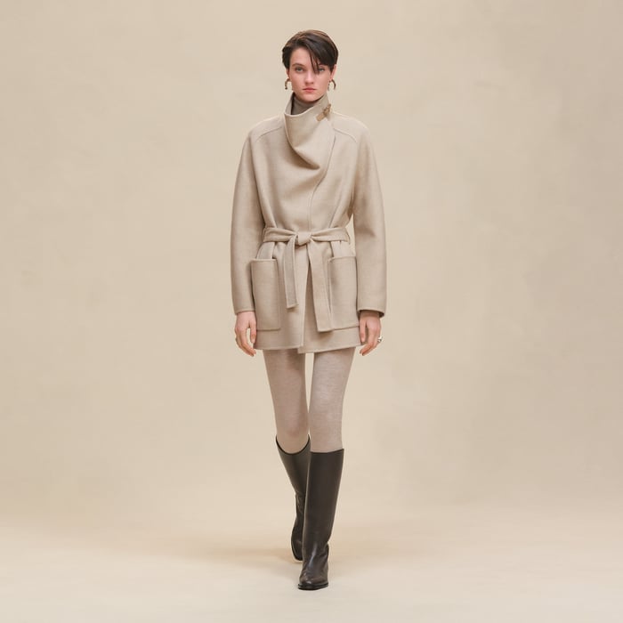 Beige Naturel Cashmere Coat