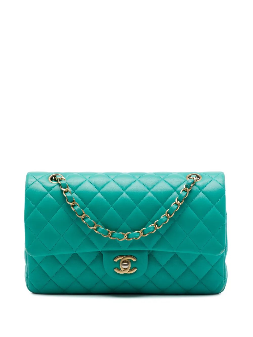 2019 Medium Classic Lambskin Double Flap shoulder bag