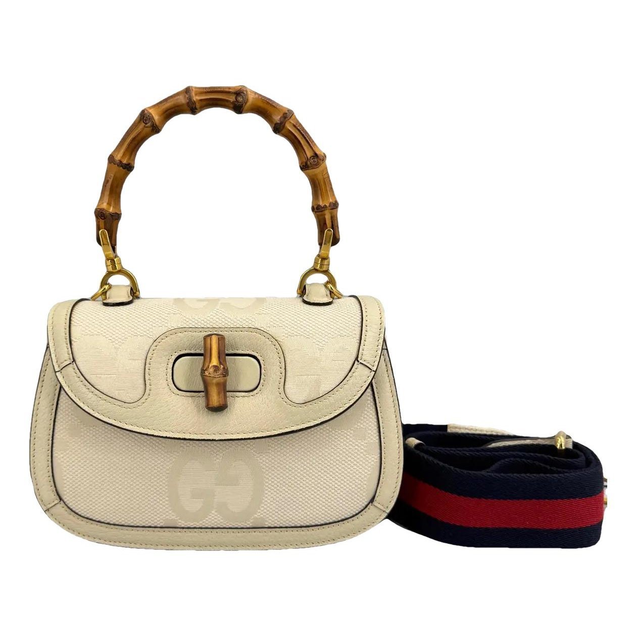 Convertible Bamboo Top Handle leather handbag