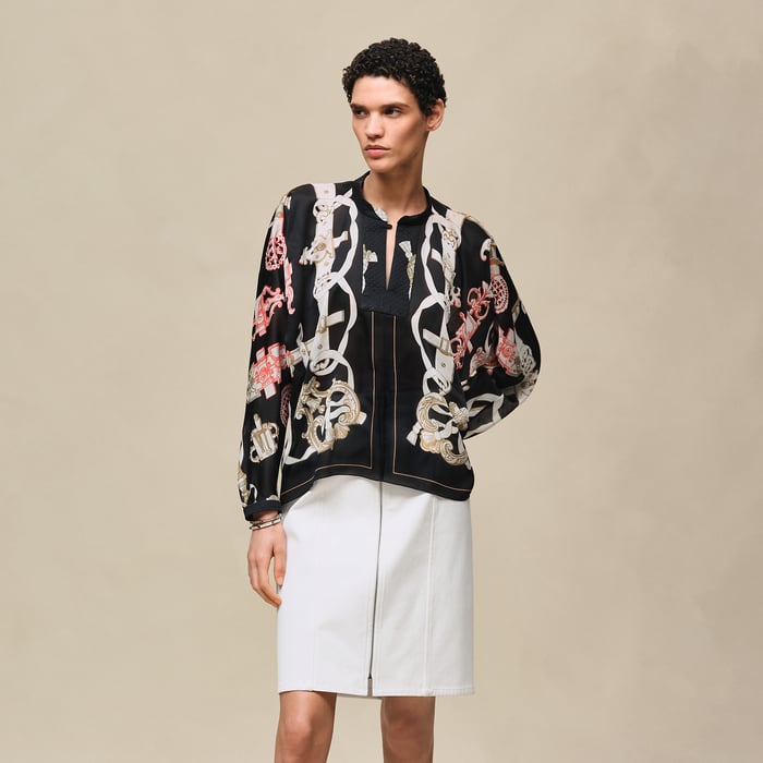 Noir "Ferronnerie Remix" Blouse