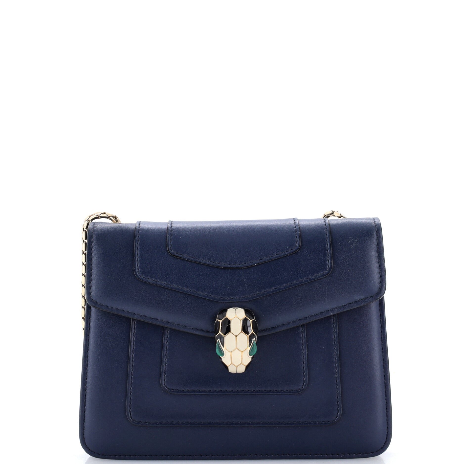 Serpenti Forever Square Shoulder Bag Leather Small