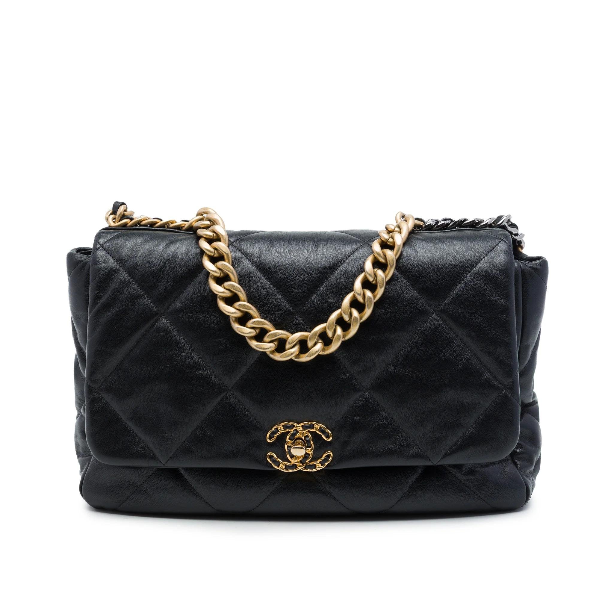 Chanel 19 pony-style calfskin handbag