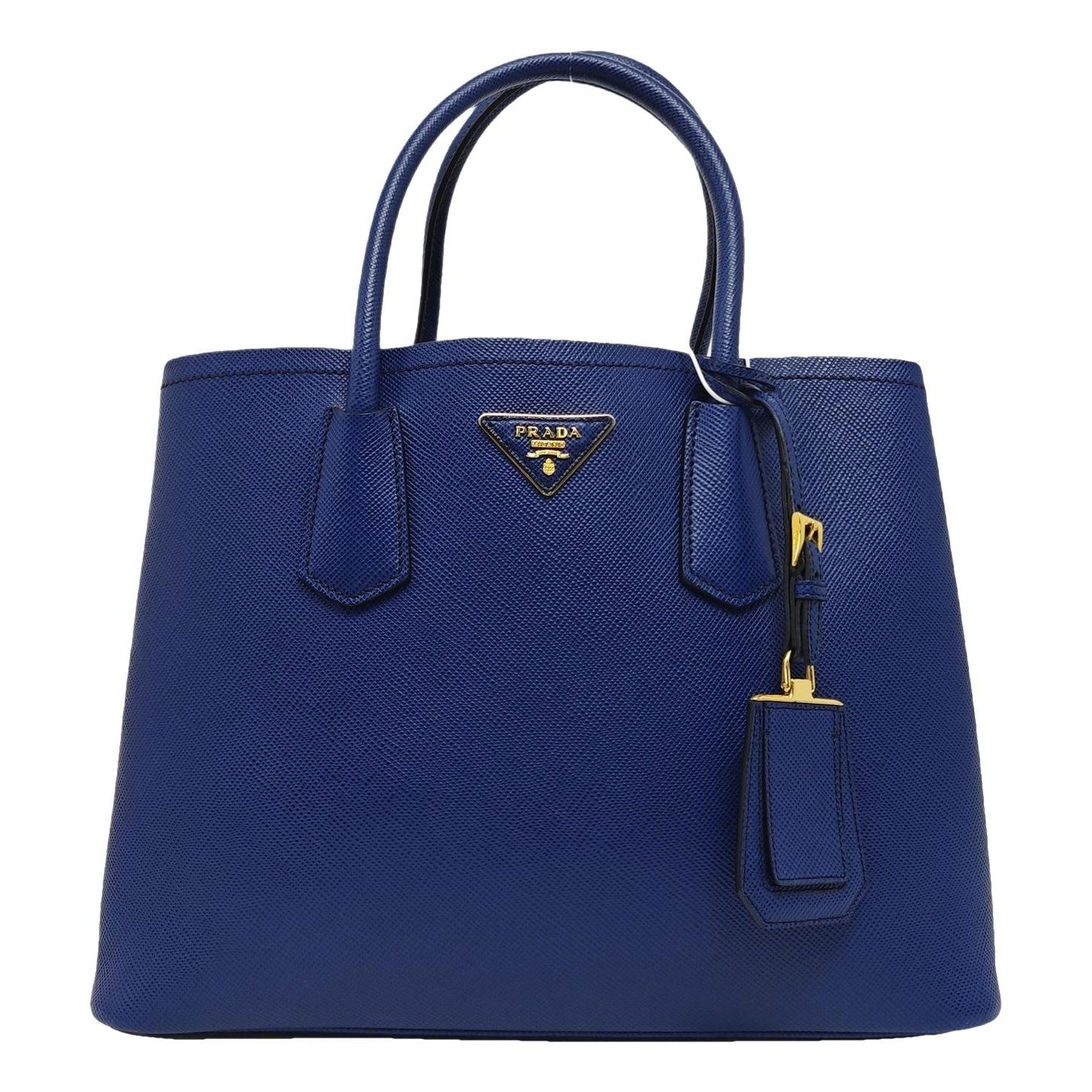 Double leather handbag
