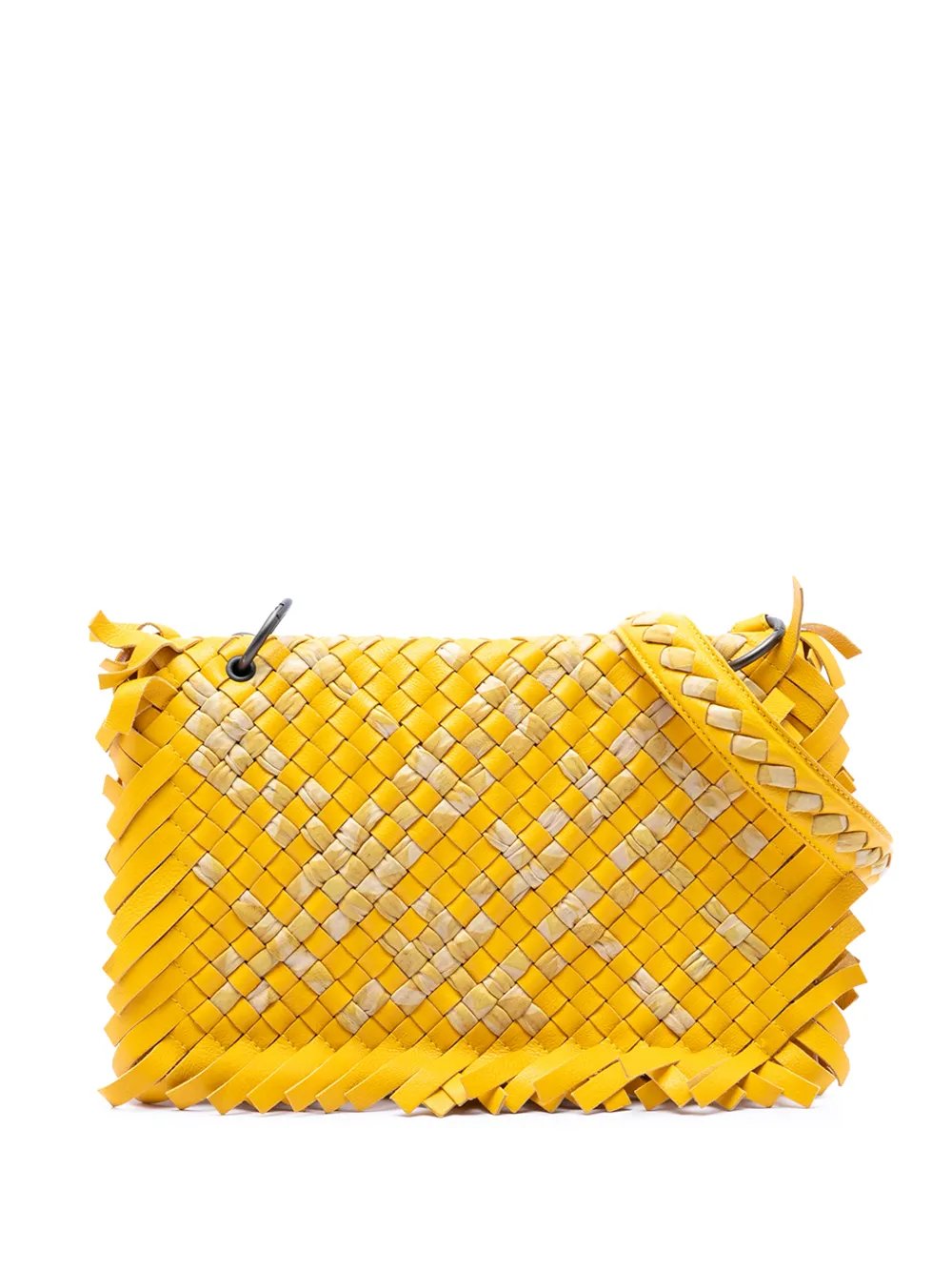 2009 Bicolor Nappa Intrecciato Fringe shoulder bag