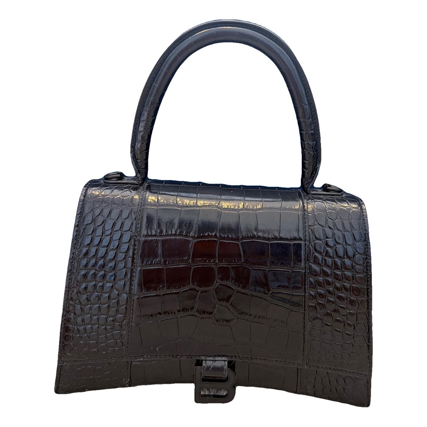 Hourglass leather tote