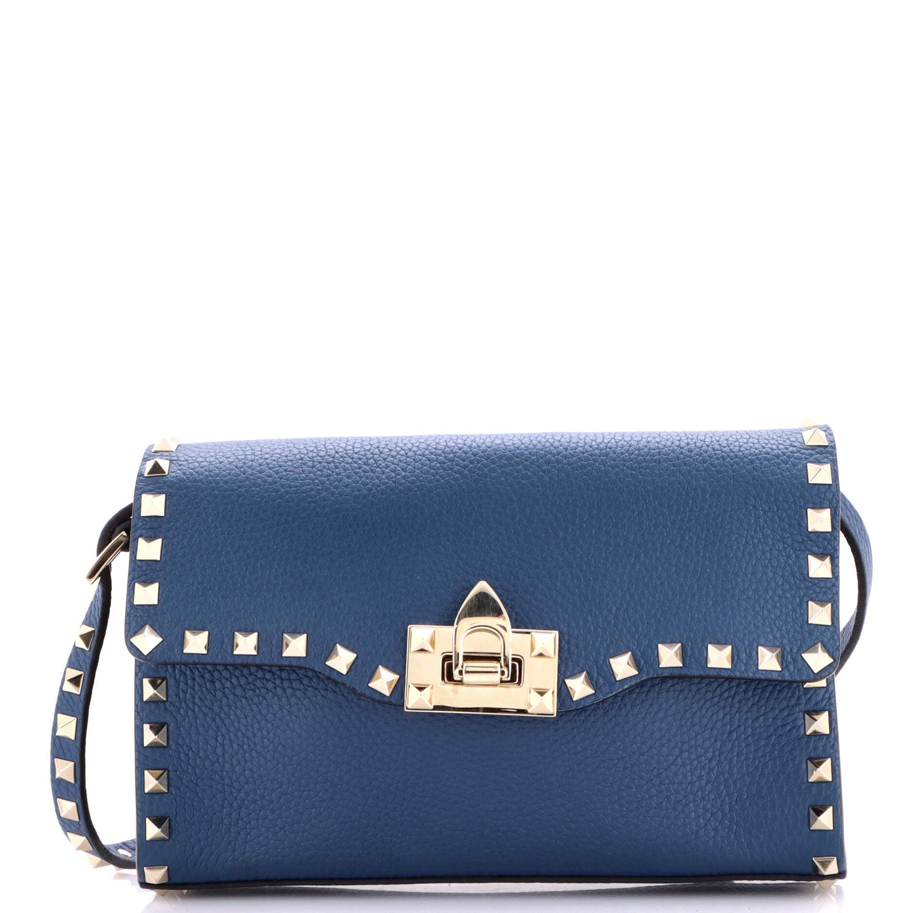 Valentino Garavani Rockstud Flip Lock Flap Bag Leather Small
