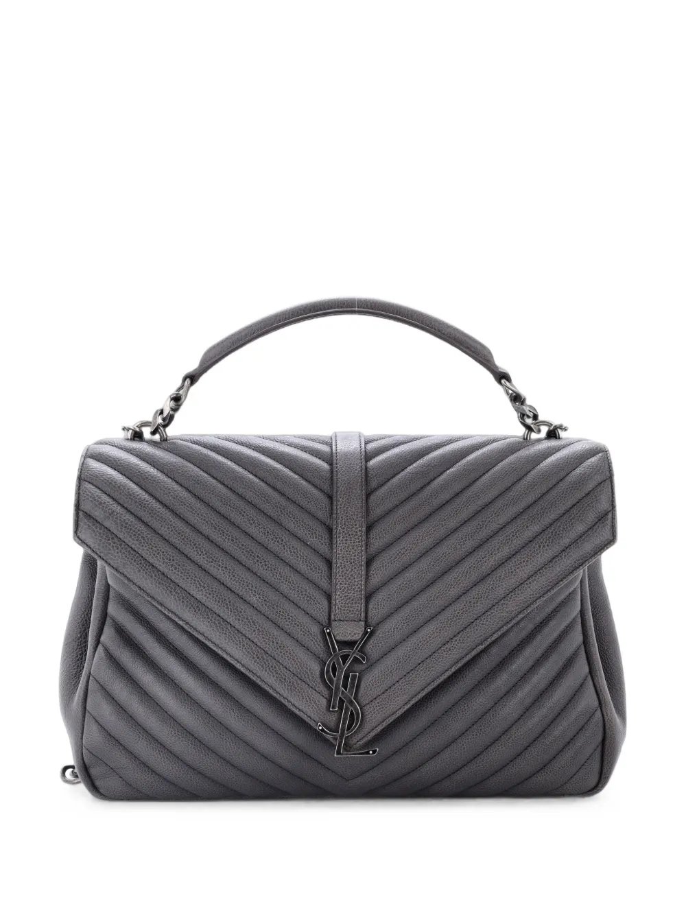 Classic Monogram College Bag Matelasse Chevron Leather Large shoulder bag