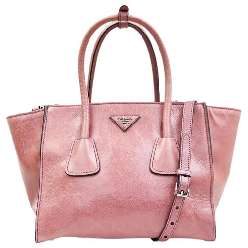 Double leather tote