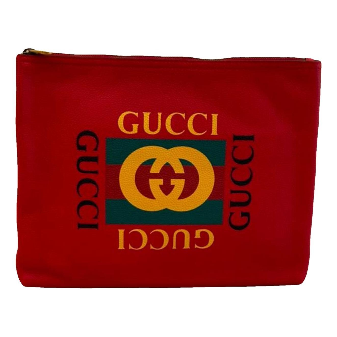 Leather clutch bag