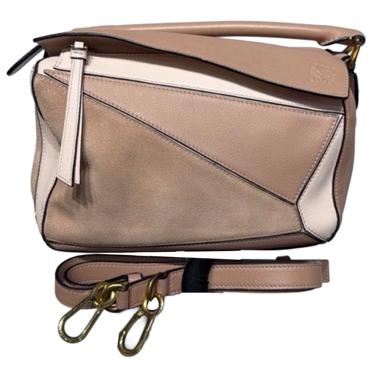 Puzzle leather handbag