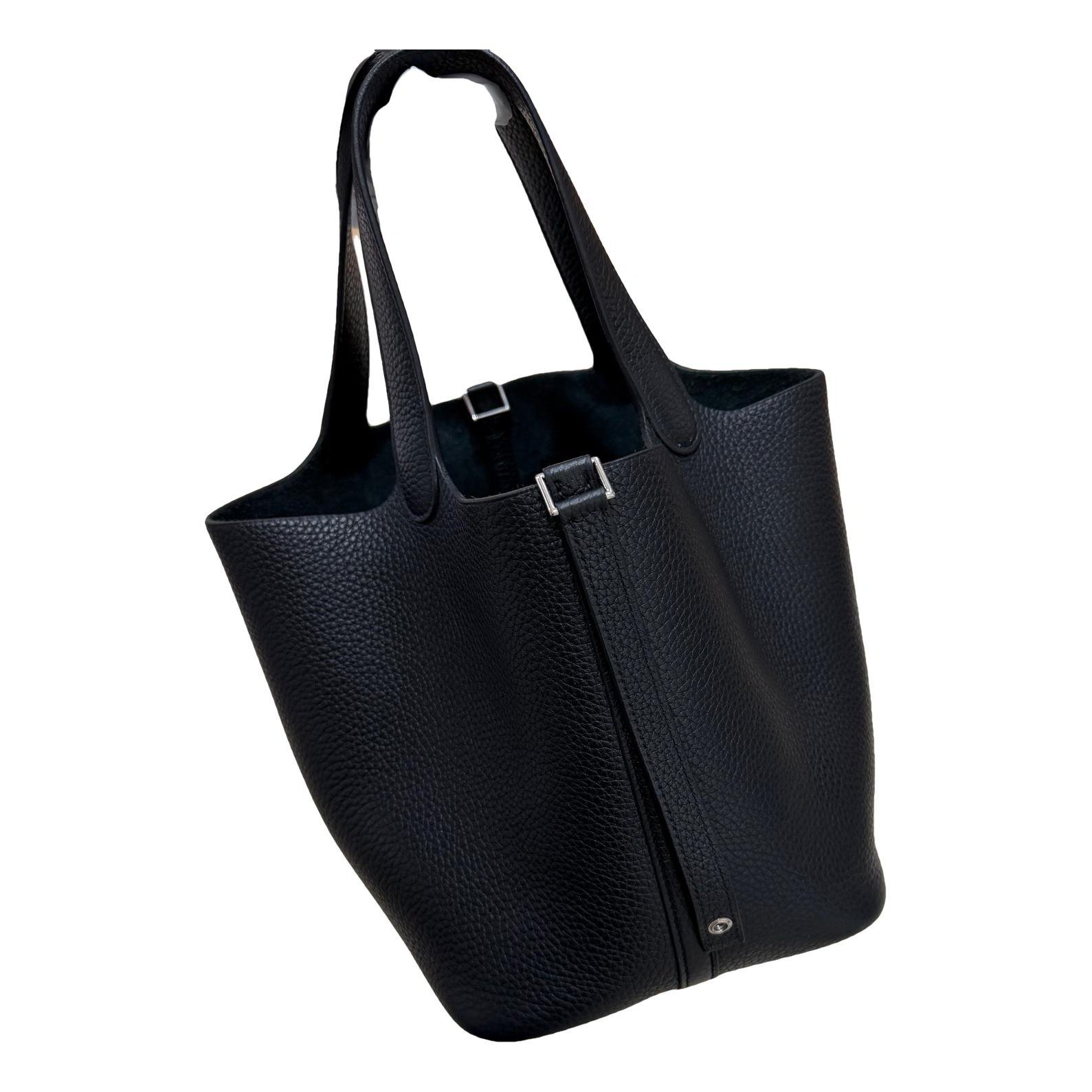 Picotin leather tote