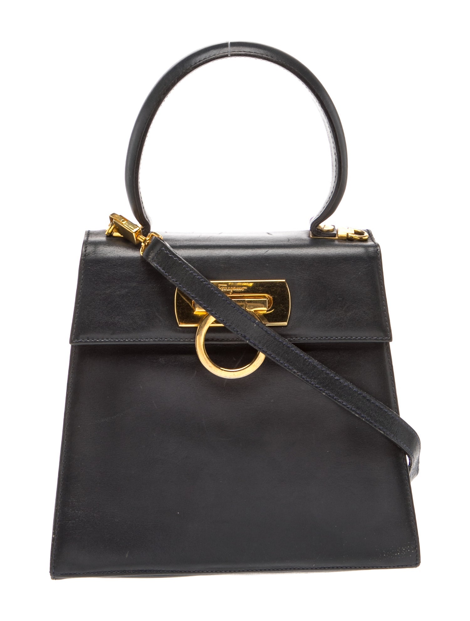 Ferragamo Leather Top Handle Bag