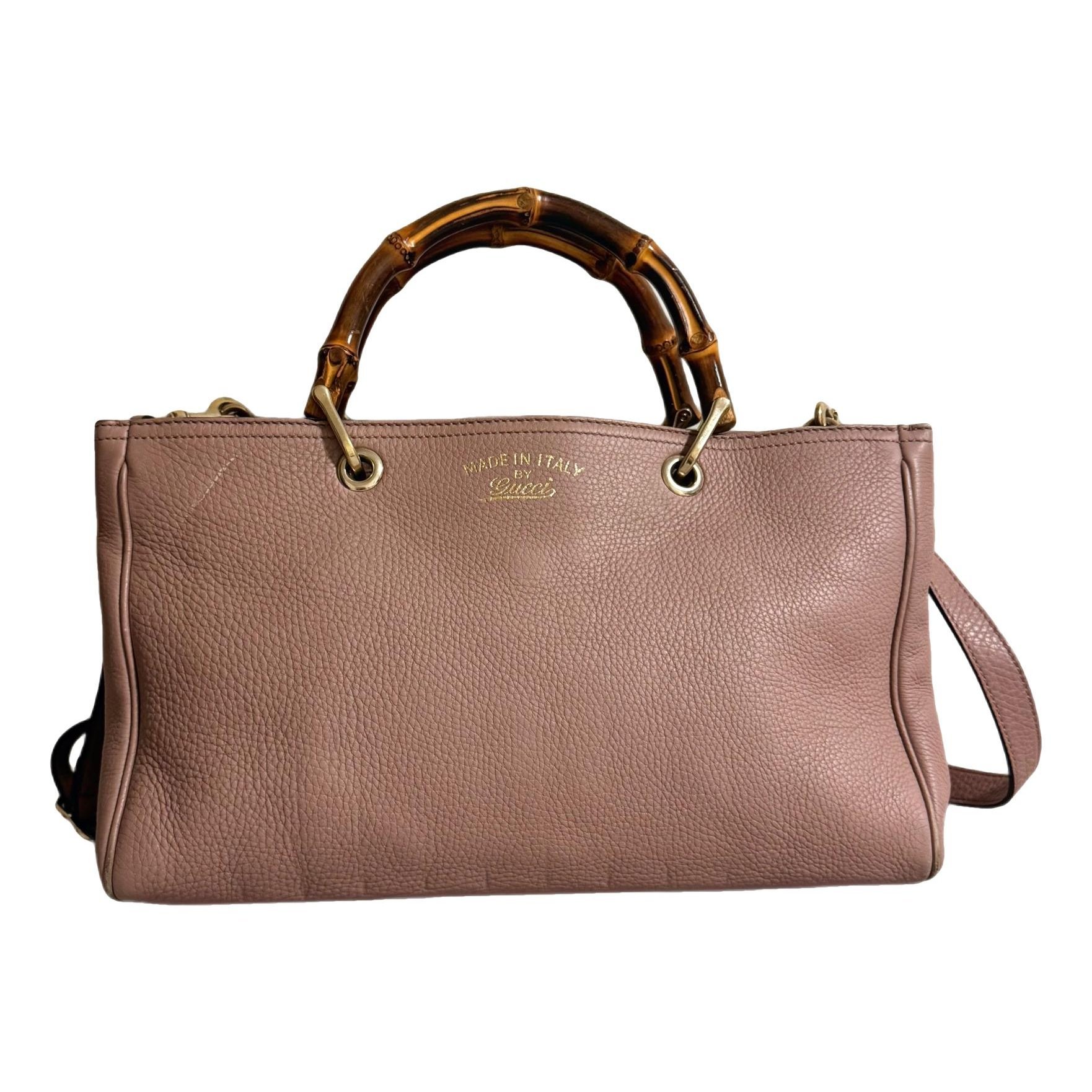 Bamboo Shopper leather tote