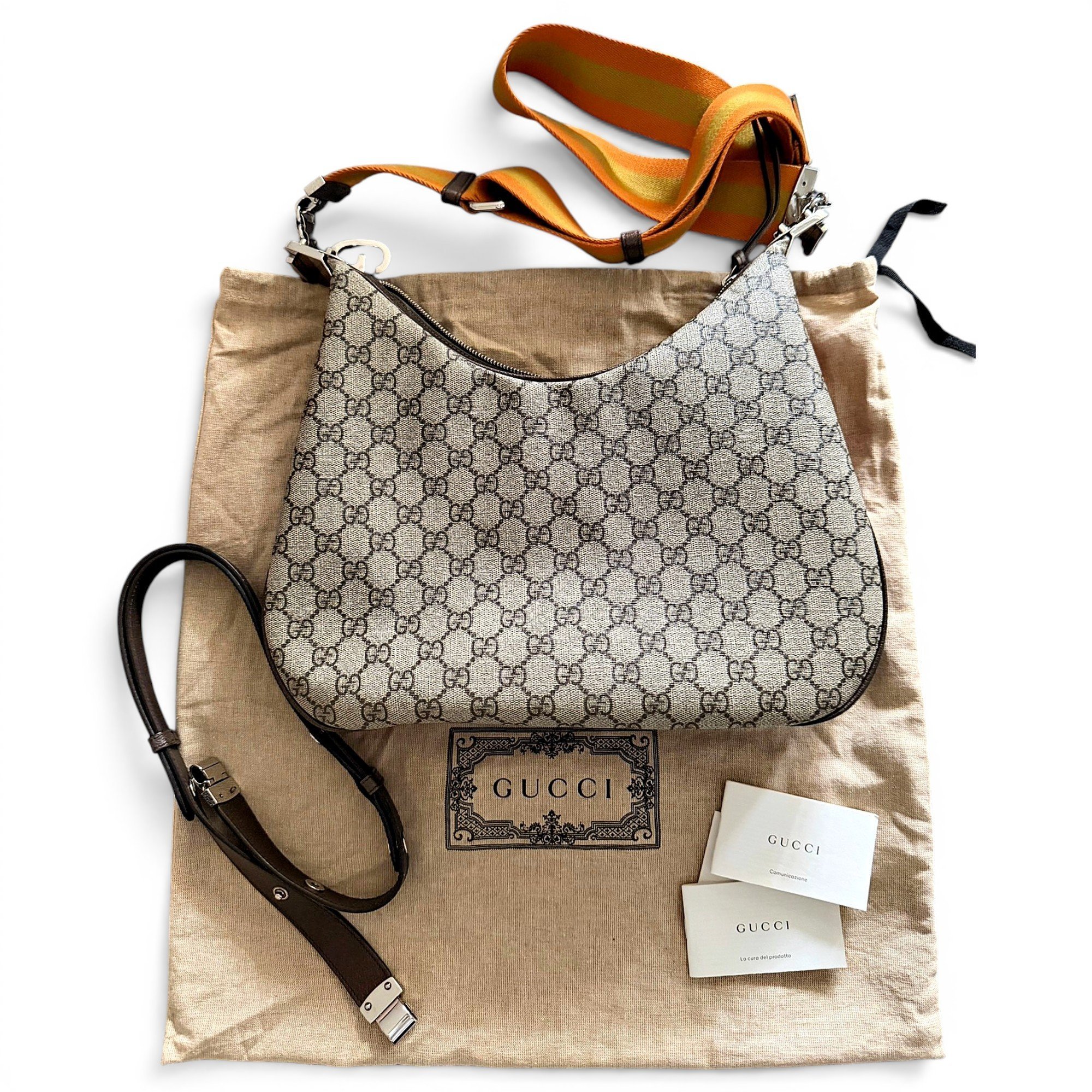 Attache leather crossbody bag