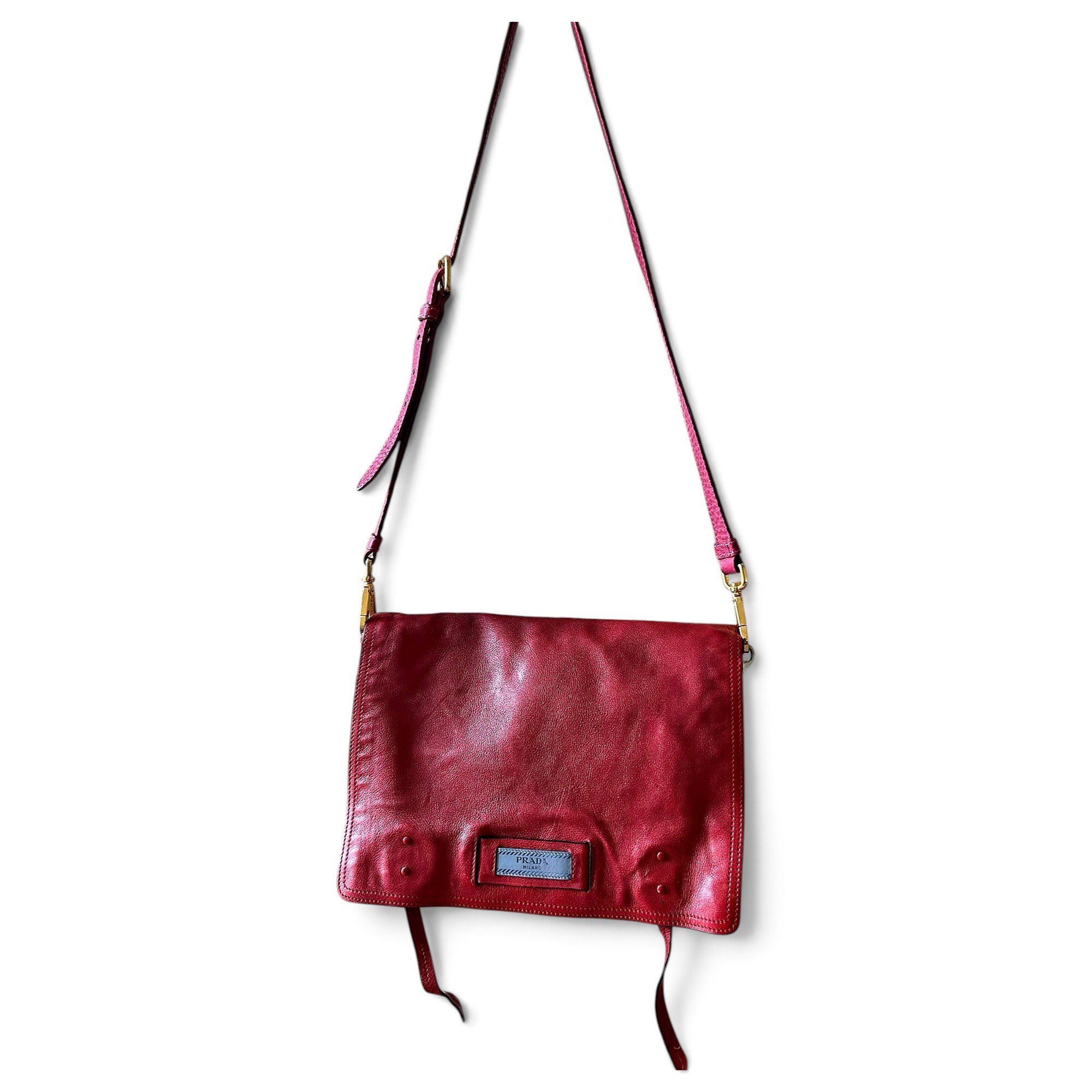 Etiquette leather handbag
