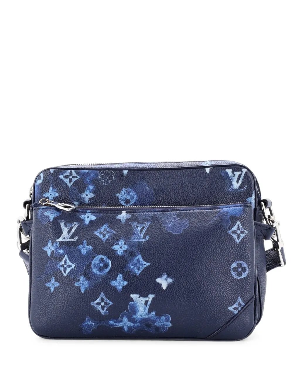 Trio Messenger Bag Limited Edition Monogram Ink Watercolor Leather crossbody bag