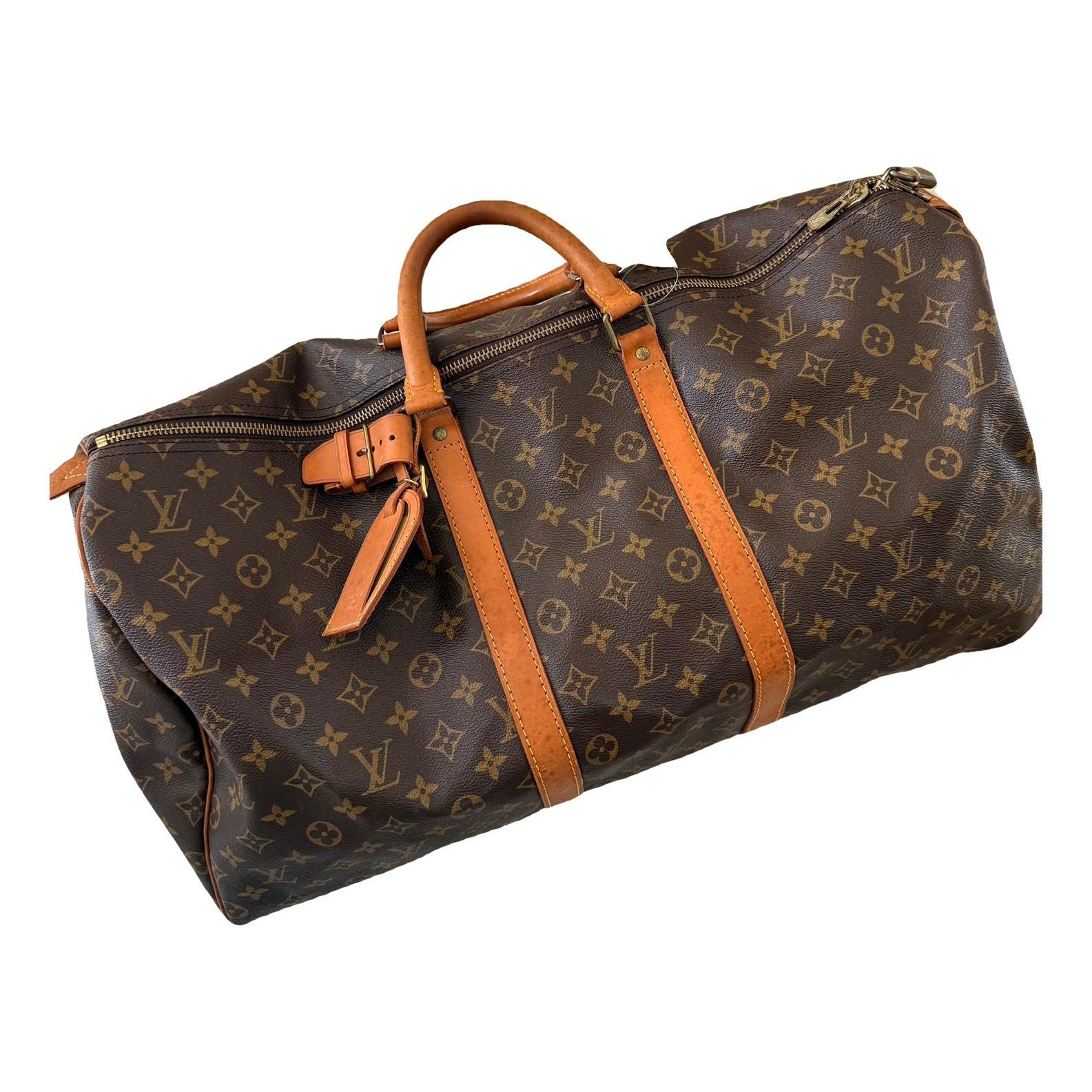 Keepall leather travel bag