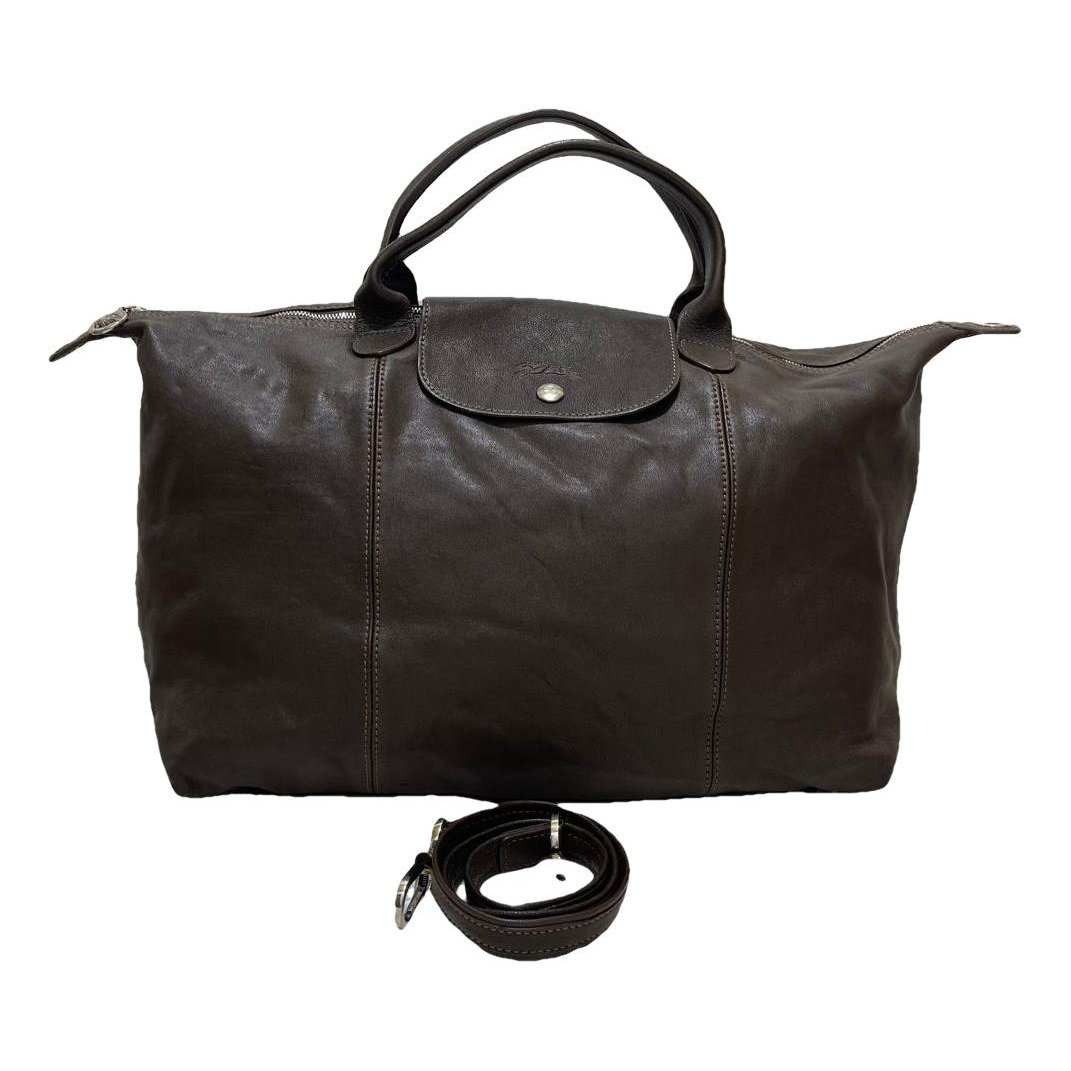 Longchamp Pliage leather tote