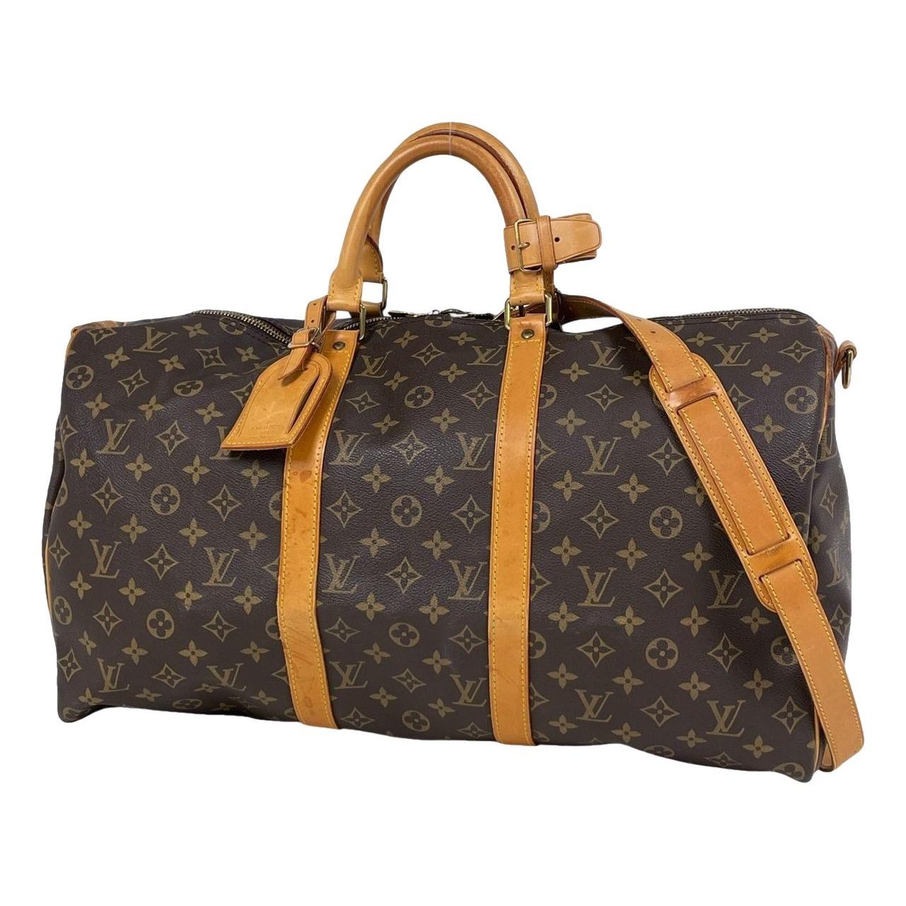 Keepall leather travel bag