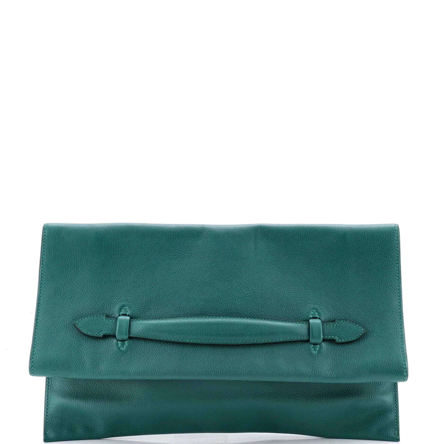 Leather clutch bag