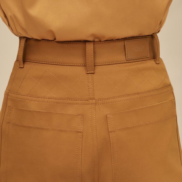 Marron Ocre High-waisted Pants