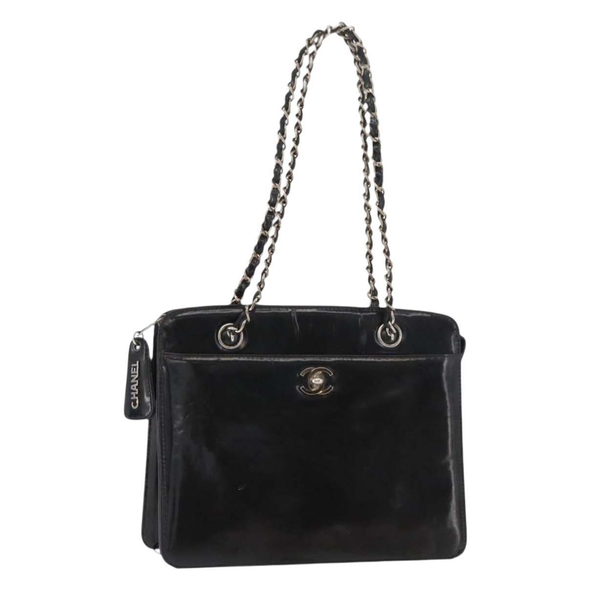 Patent leather handbag