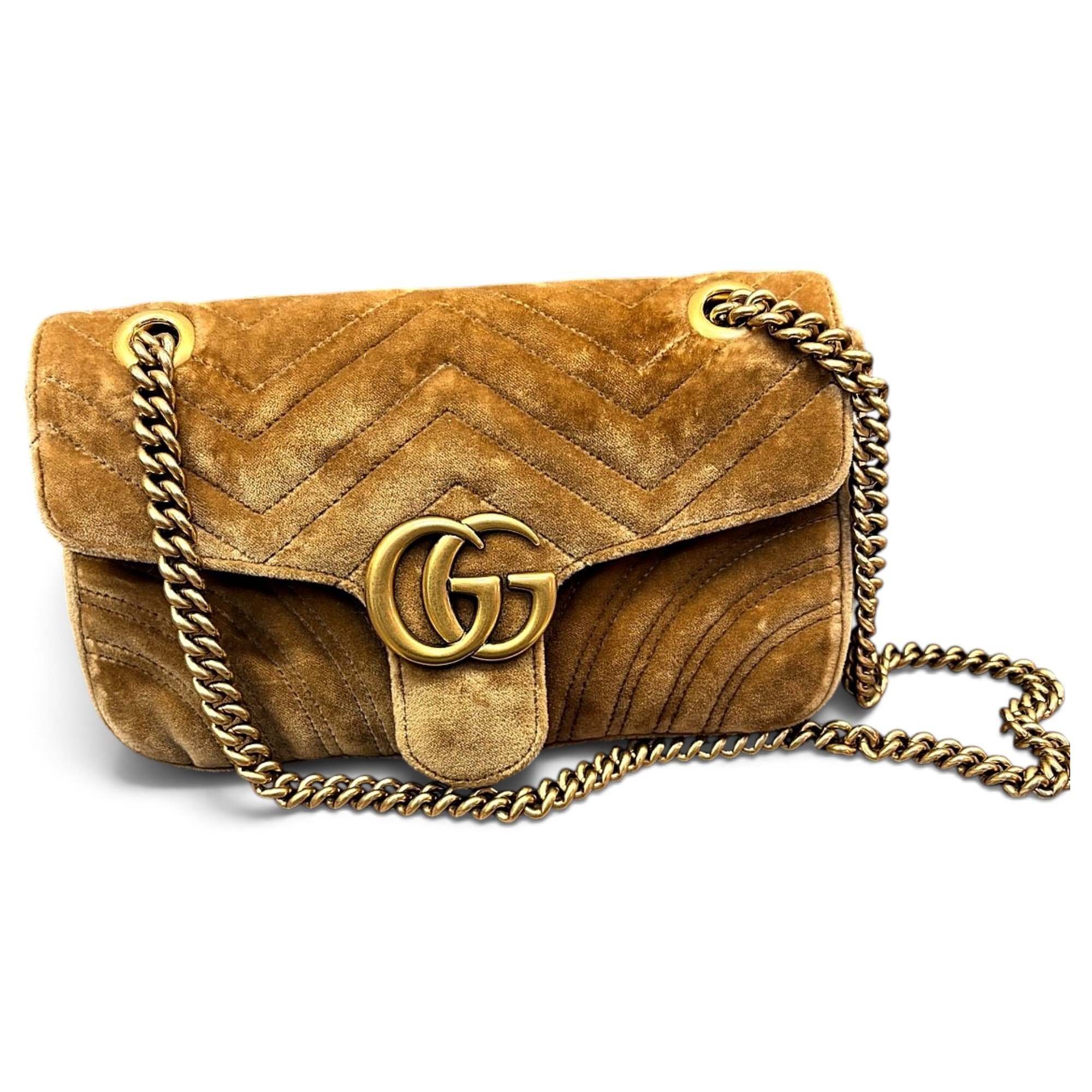 GG Marmont Flap velvet handbag