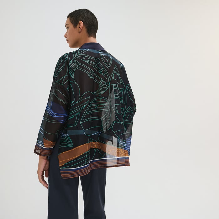 Bleu Gabier "Thalassa Raye" Beach Shirt
