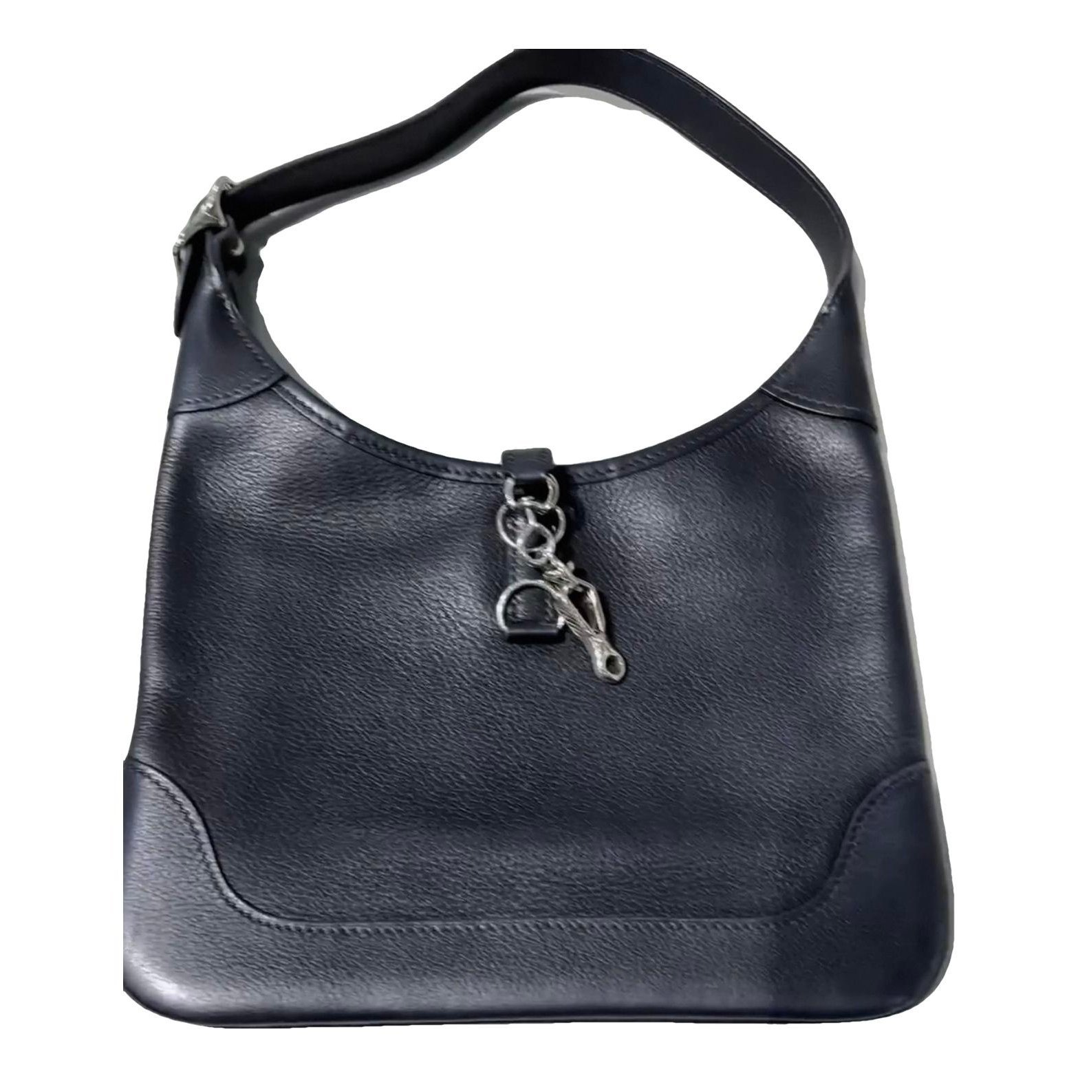 Trim leather handbag