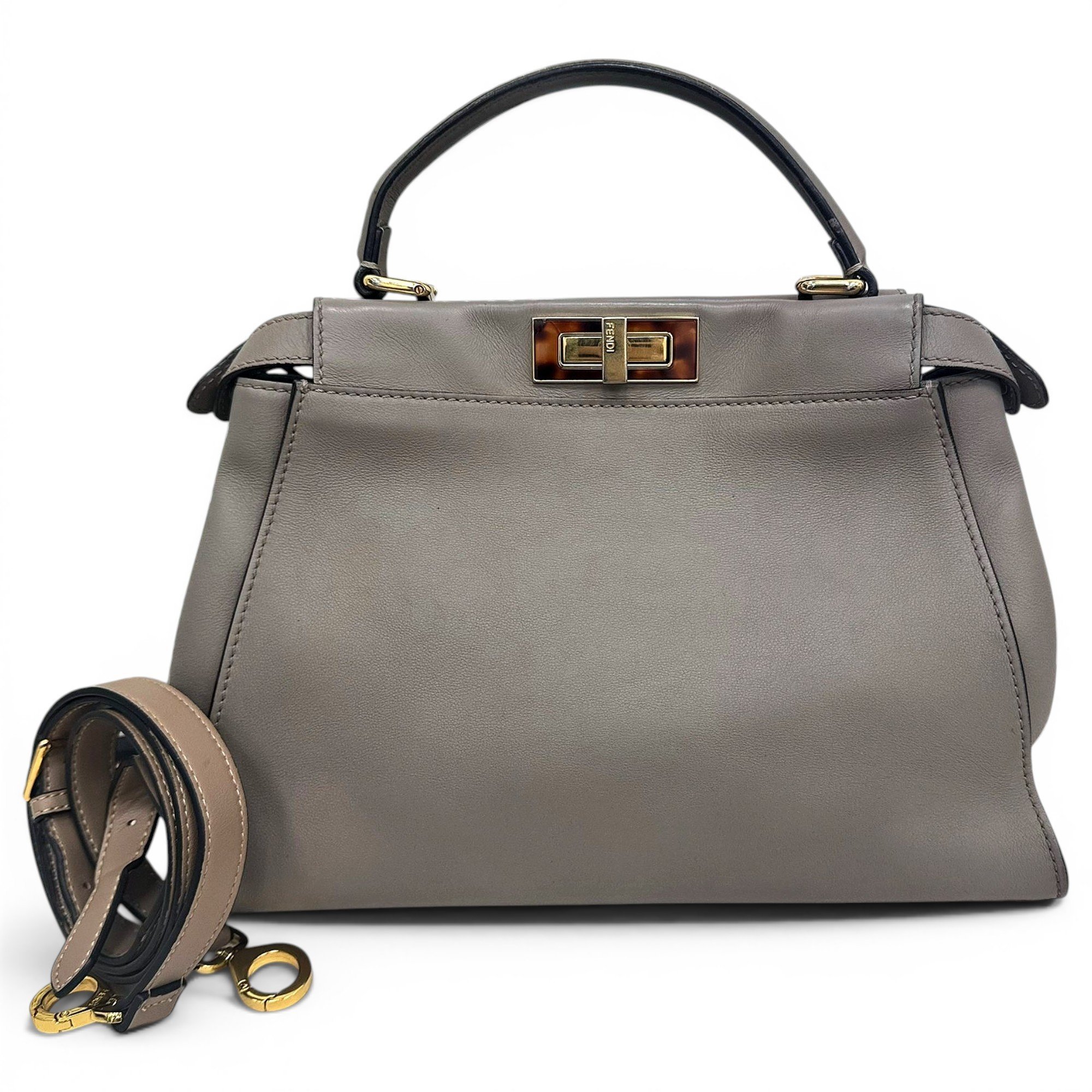 Peekaboo leather handbag