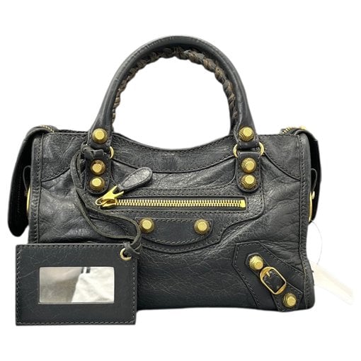 City leather handbag