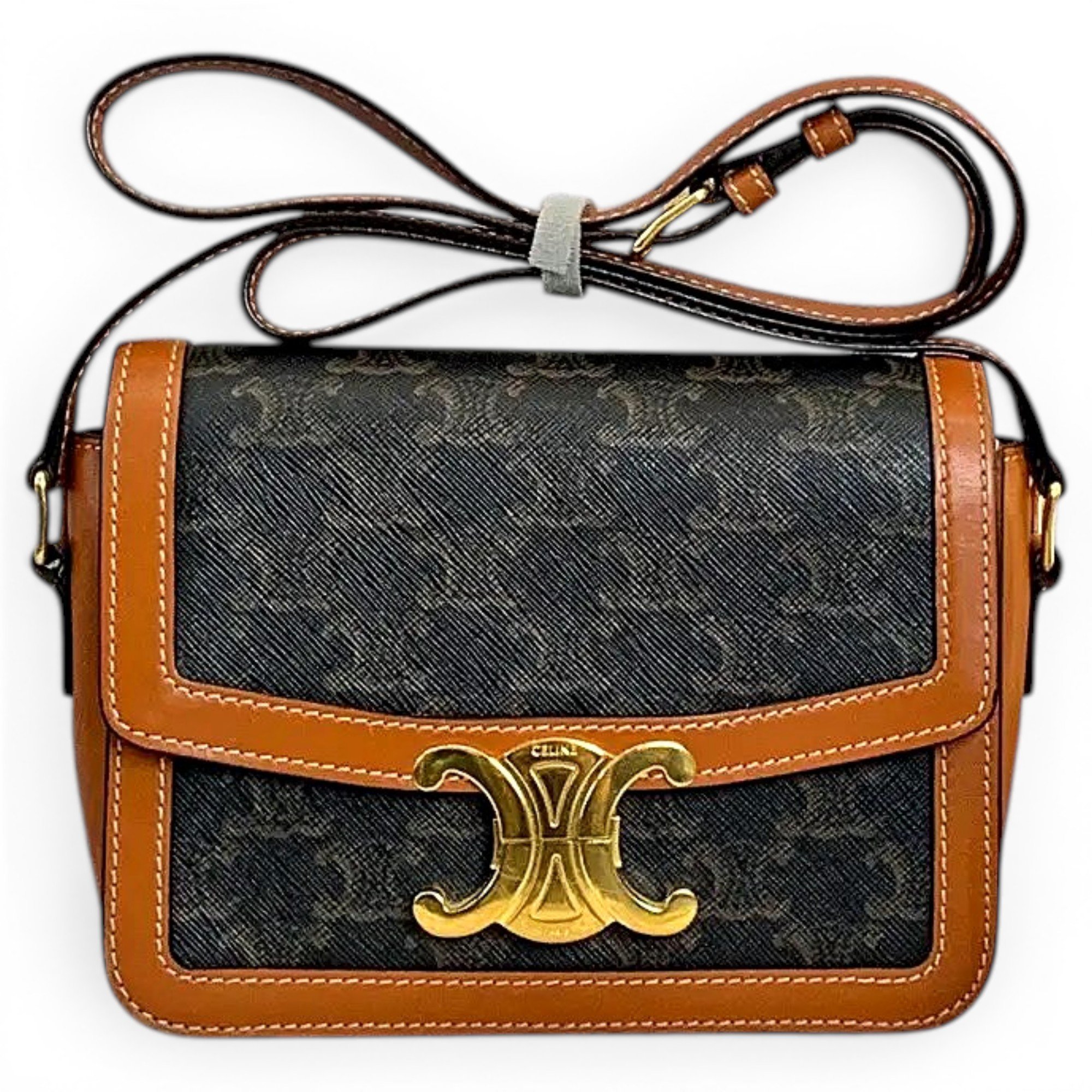 Triomphe leather crossbody bag