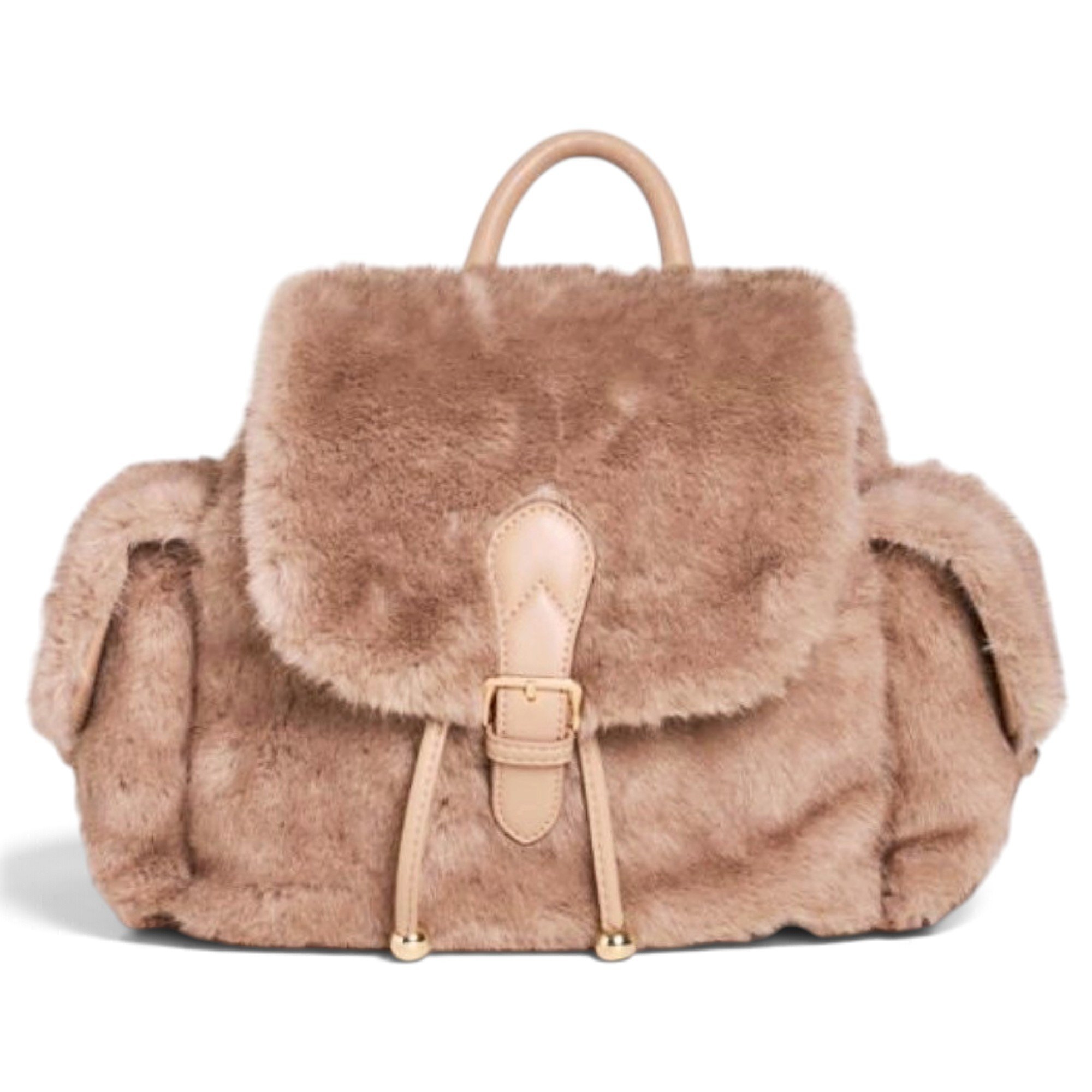 Max Mara Faux fur backpack