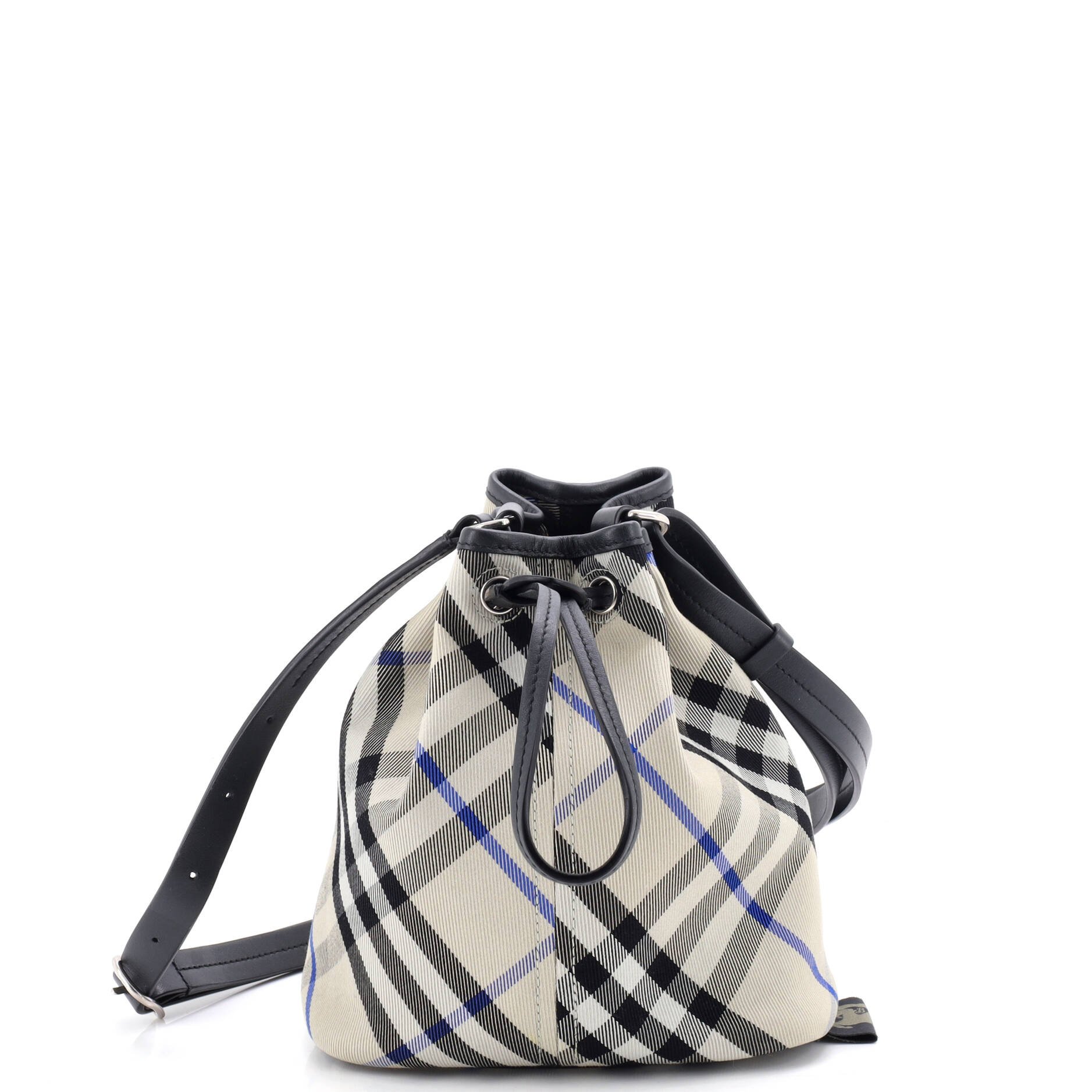 Wristlet Bucket Bag Vintage Check Canvas Mini