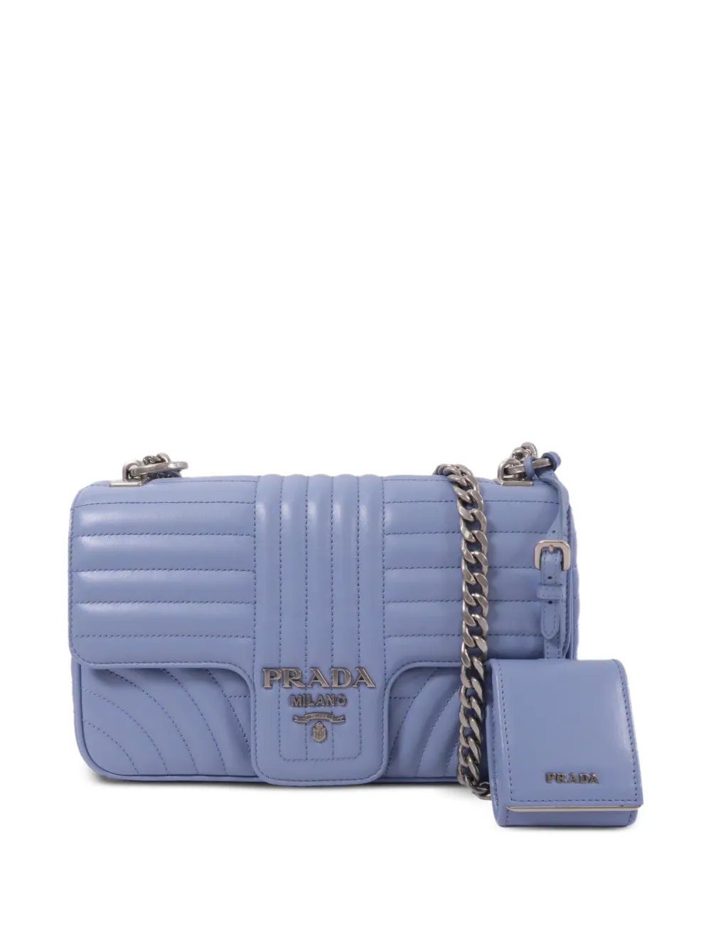 Chain leather shoulder bag