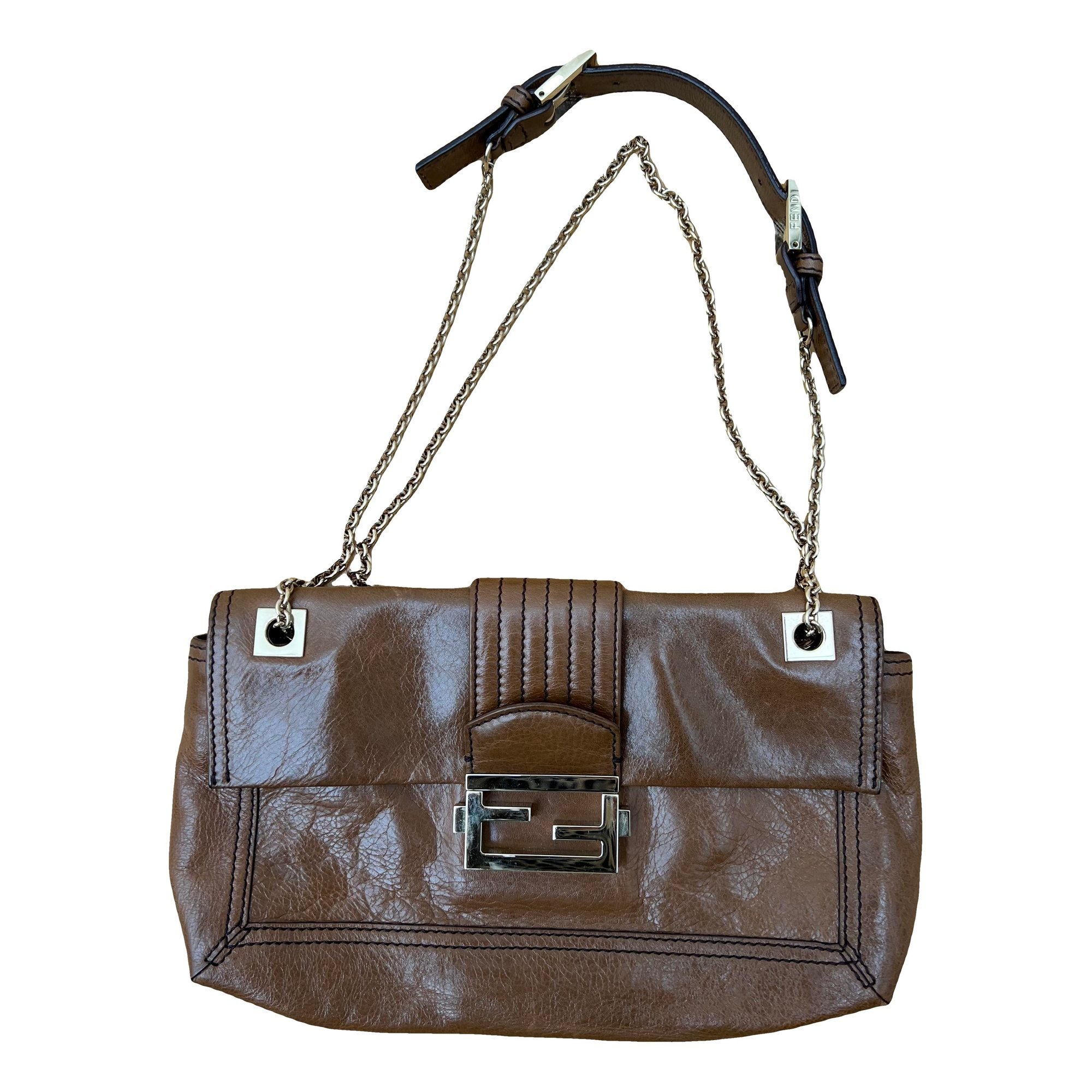 Baguette leather handbag