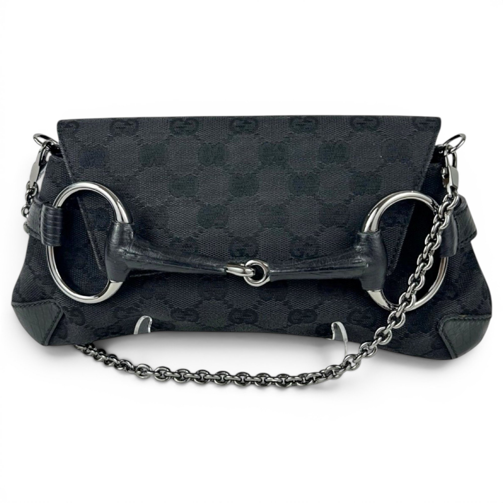 Horsebit Chain cloth handbag